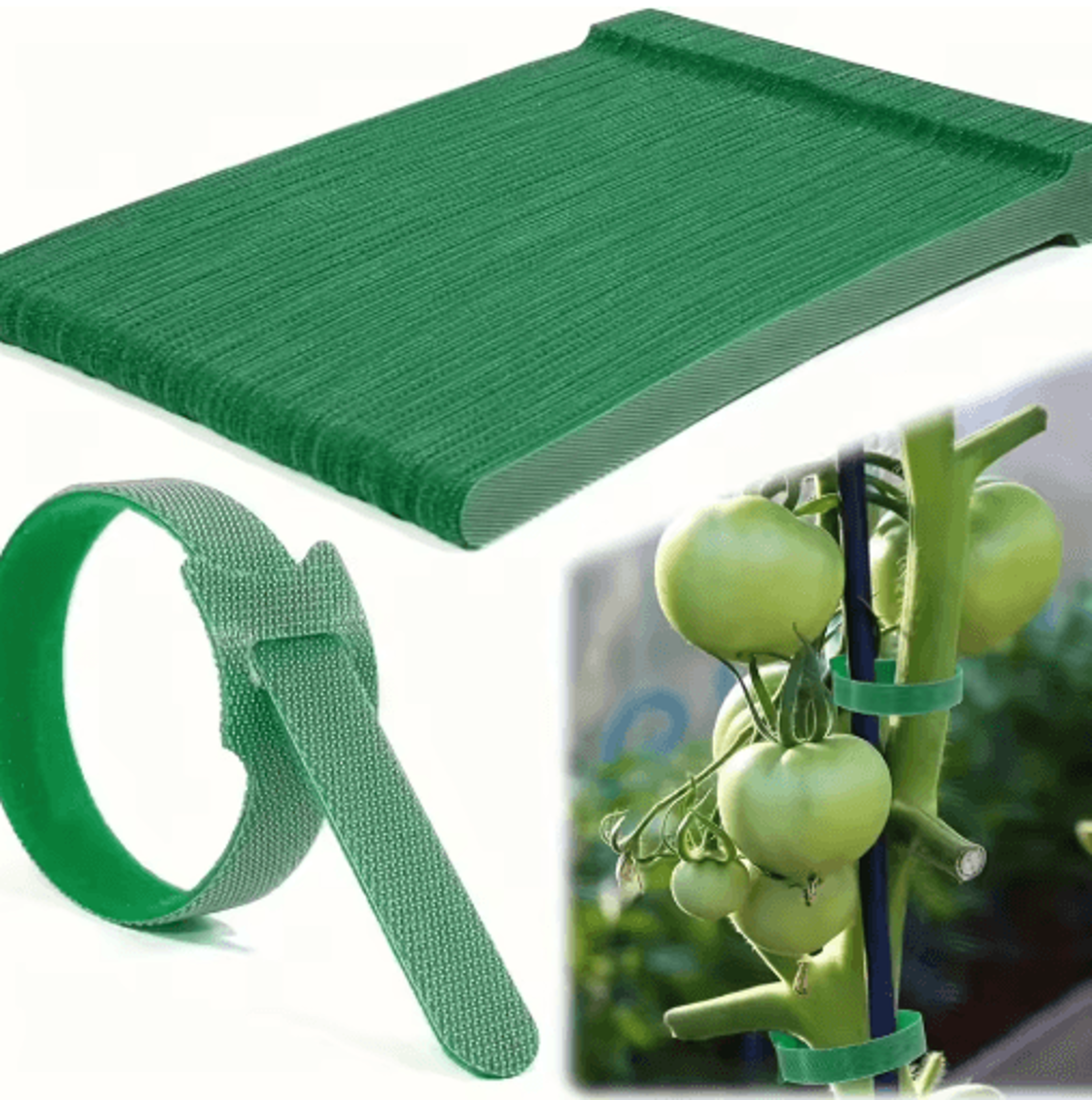 100pcs reusable adjustable plant ties – 6-inch nylon hook & loop garden supports