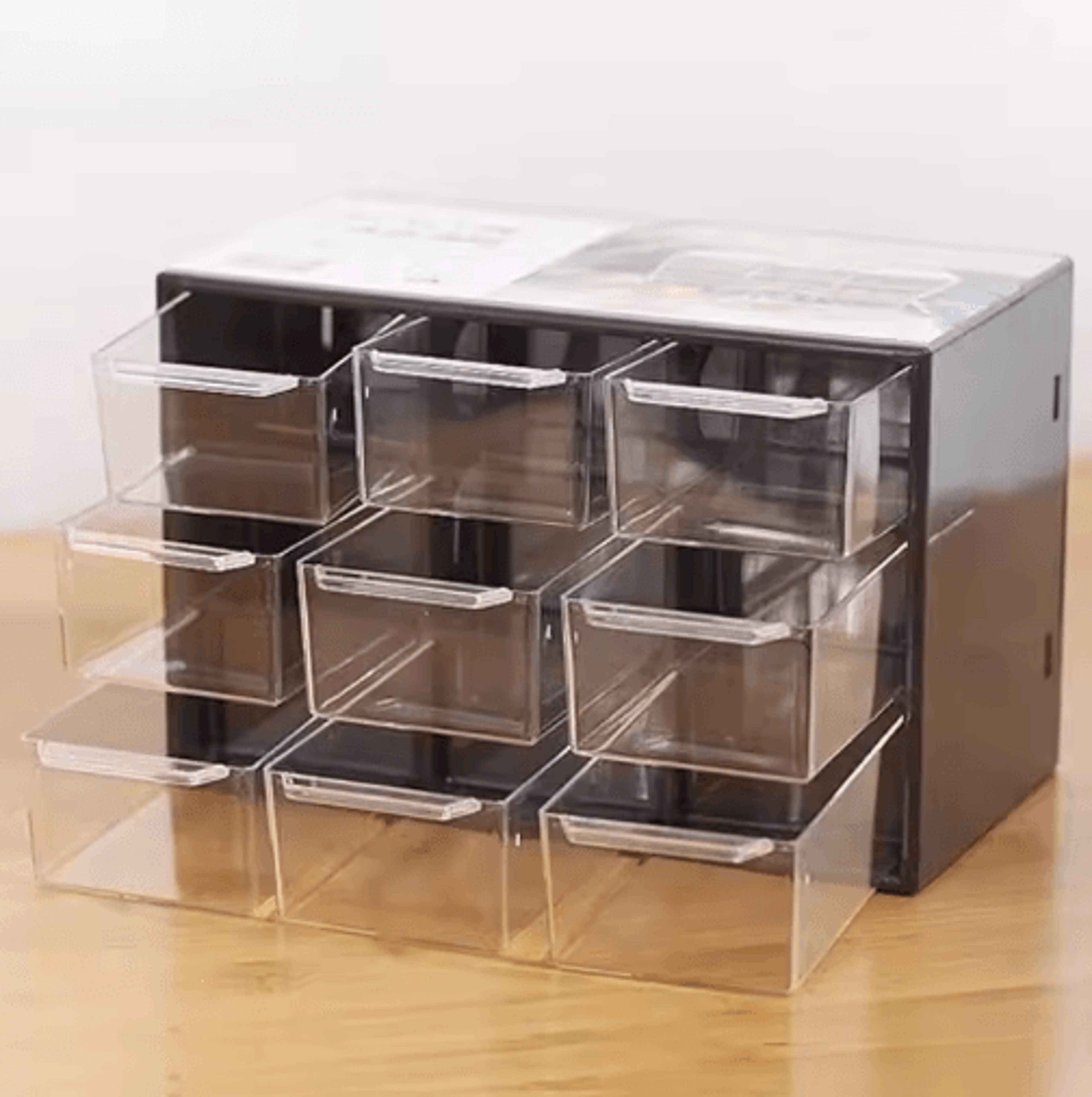 multi-grid desktop drawer organizer – dustproof jewelry, makeup & office storage box