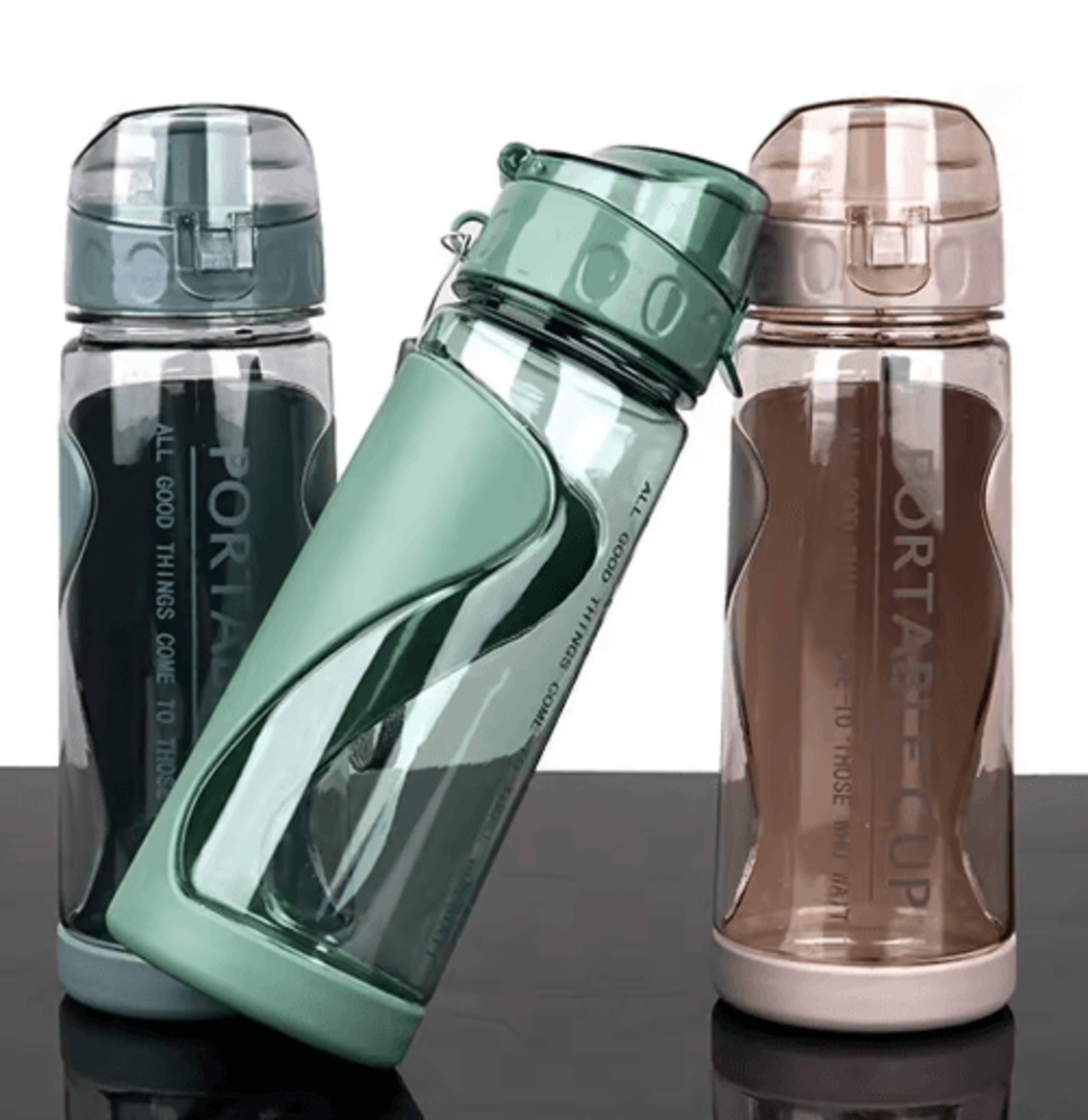 500ml portable sports water bottle – clear leakproof bottle for gym, travel & outdoor use