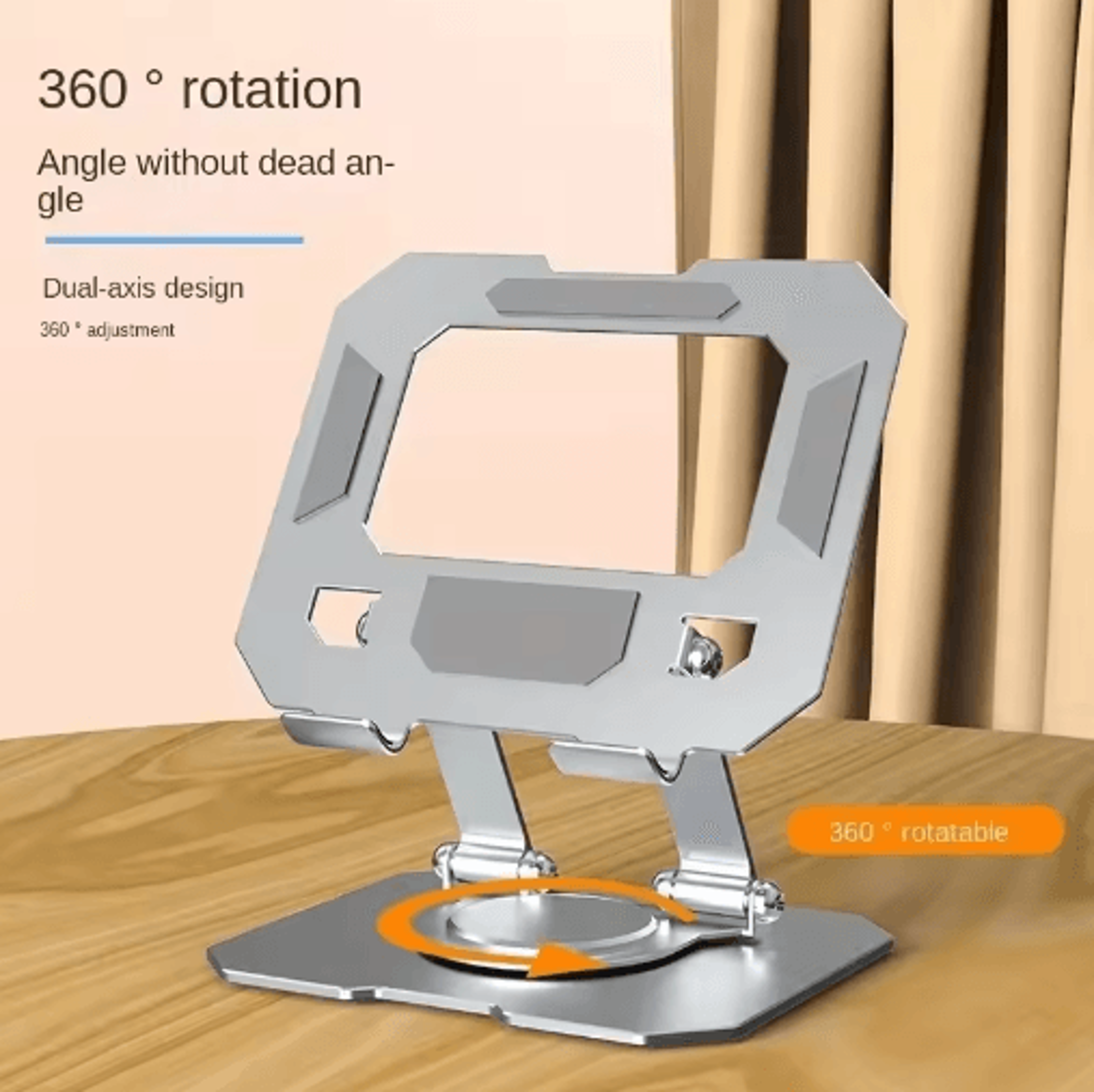 360° rotating tablet stand – adjustable foldable desktop holder for tablets & phones