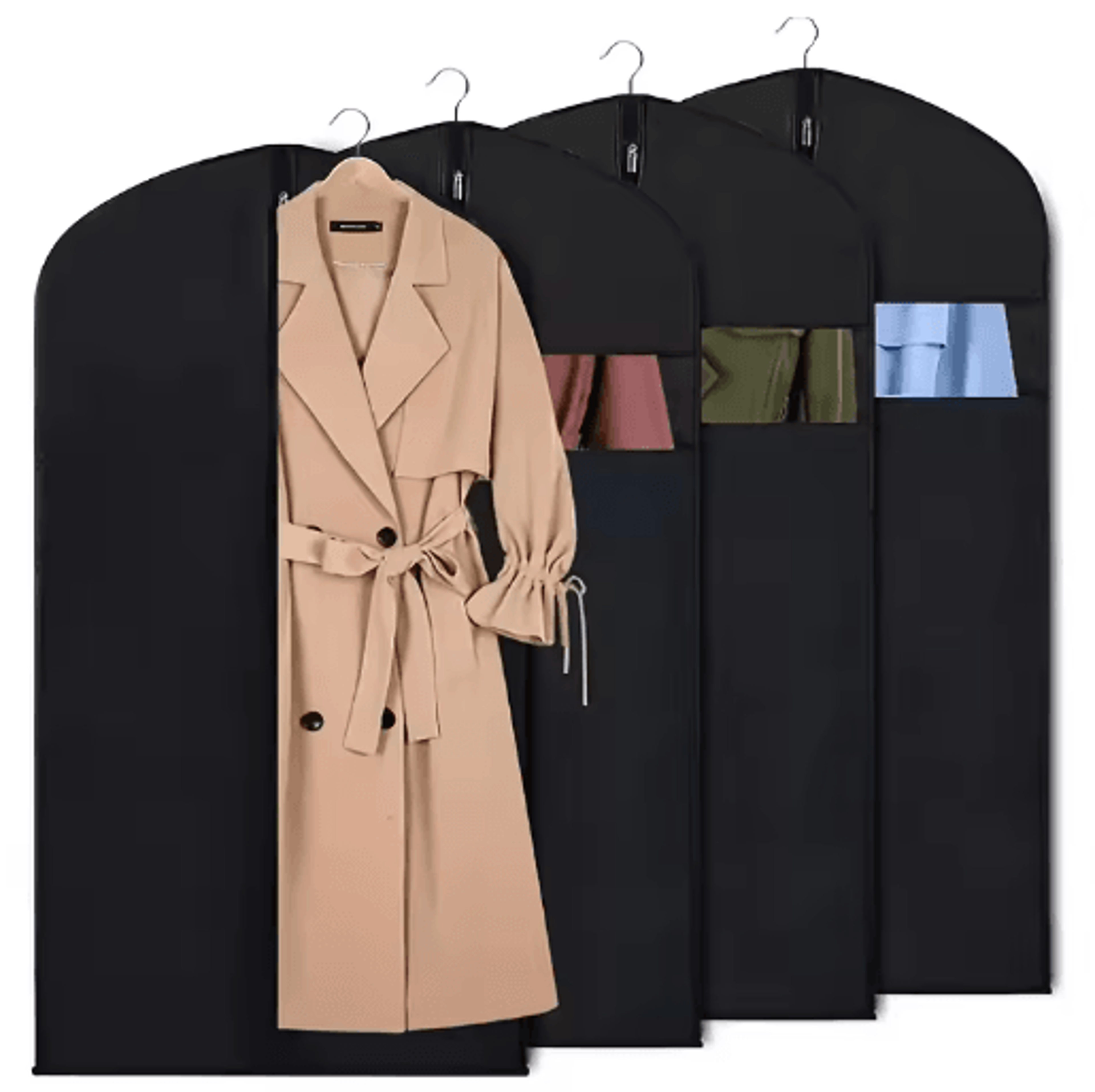 hanging garment bag – portable dustproof suit & clothes storage cover
