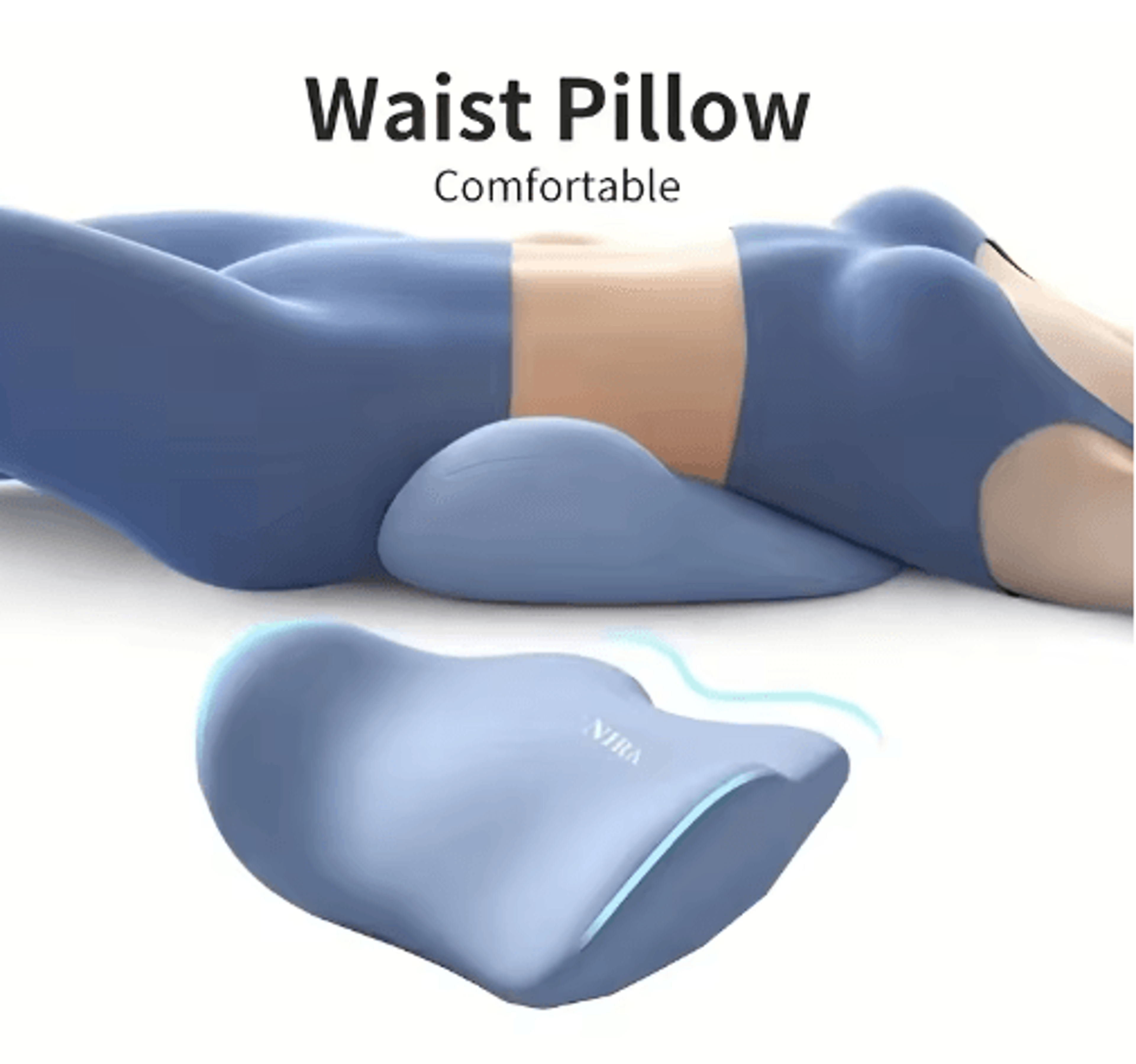 ergonomic memory foam lumbar pillow – back support cushion for office & bed