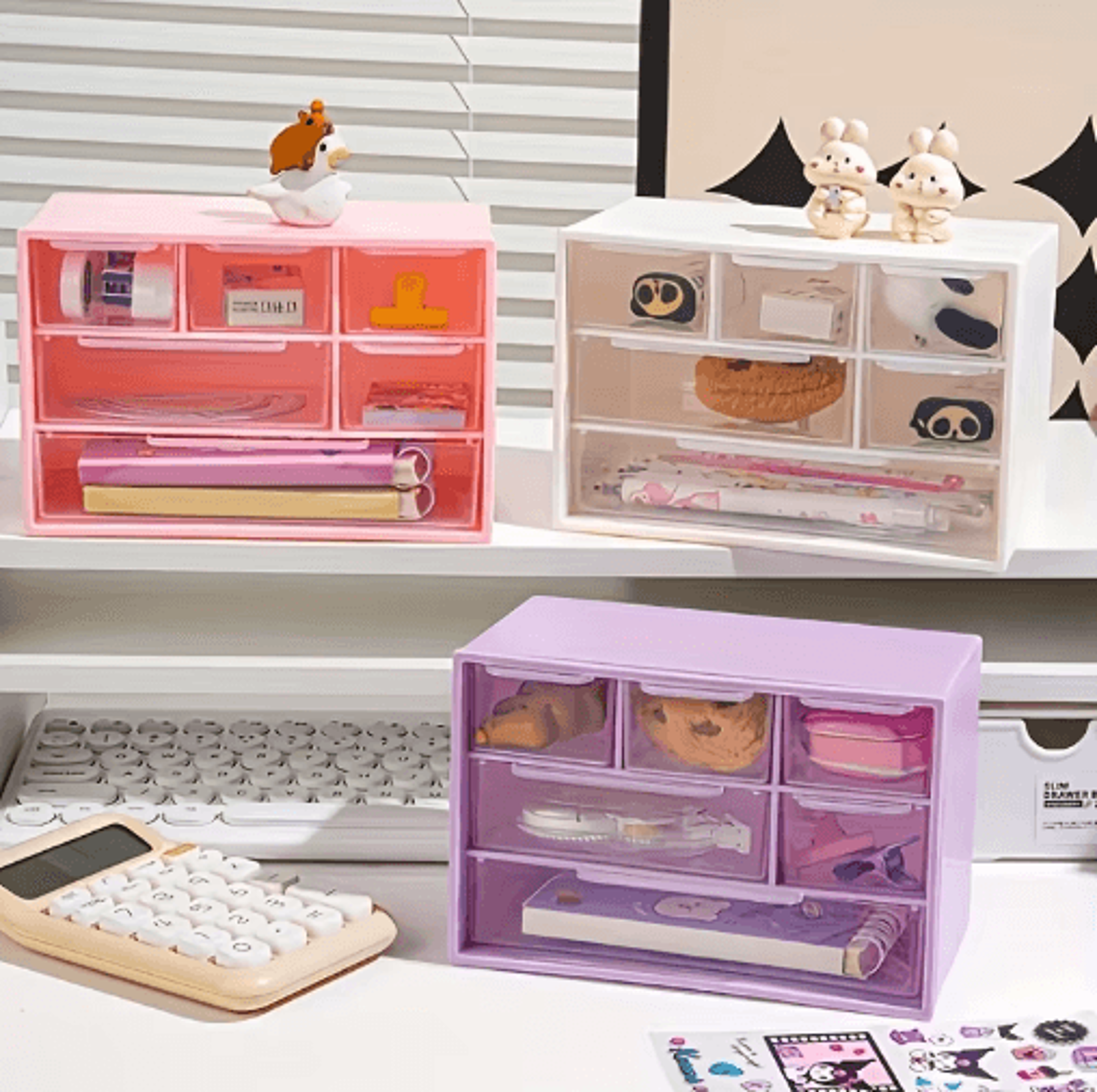 6-compartment drawer storage box – lightweight bead & jewelry organizer