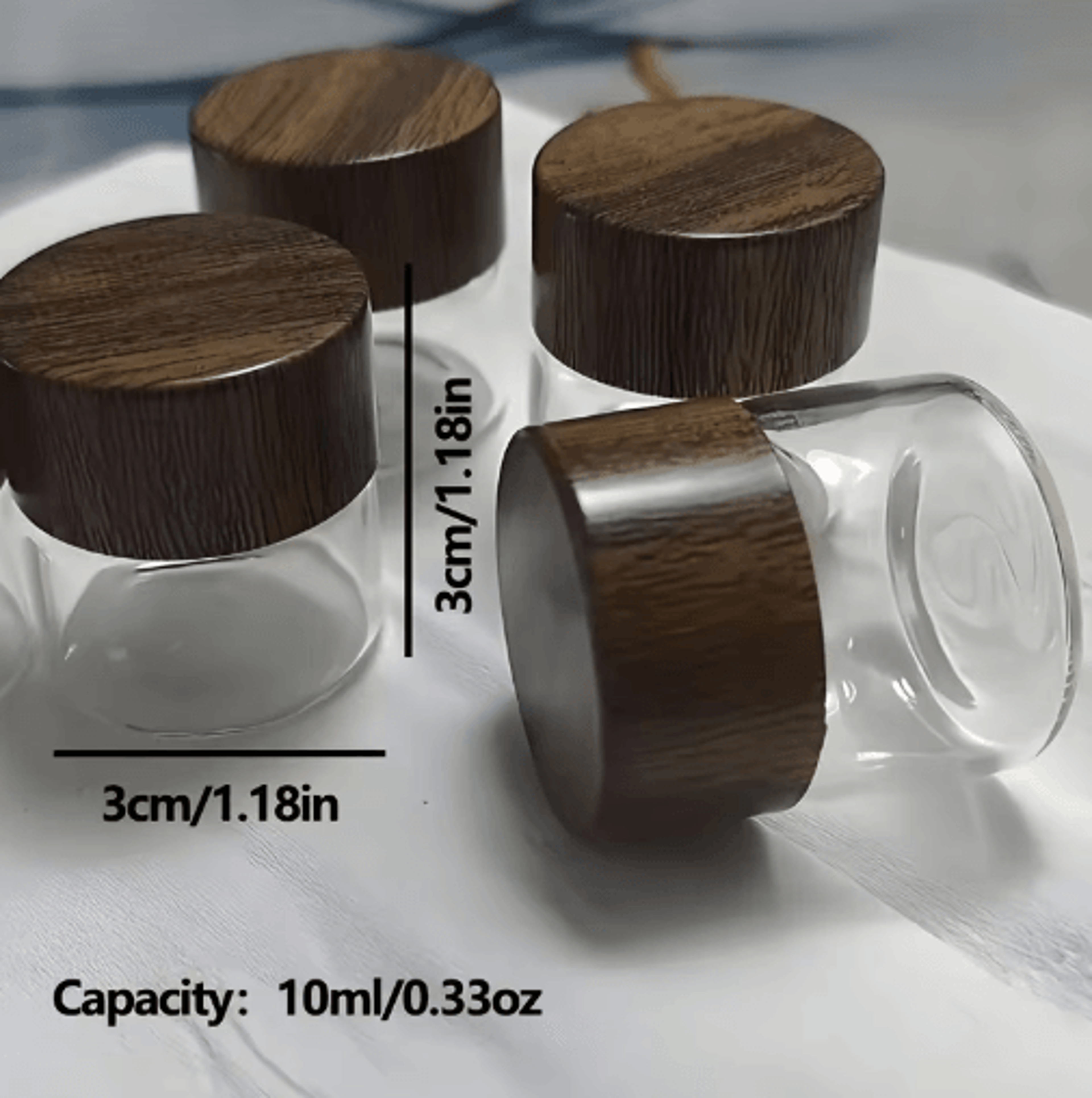 3/6pcs mini glass dispenser bottles – portable containers for travel, camping & kitchen