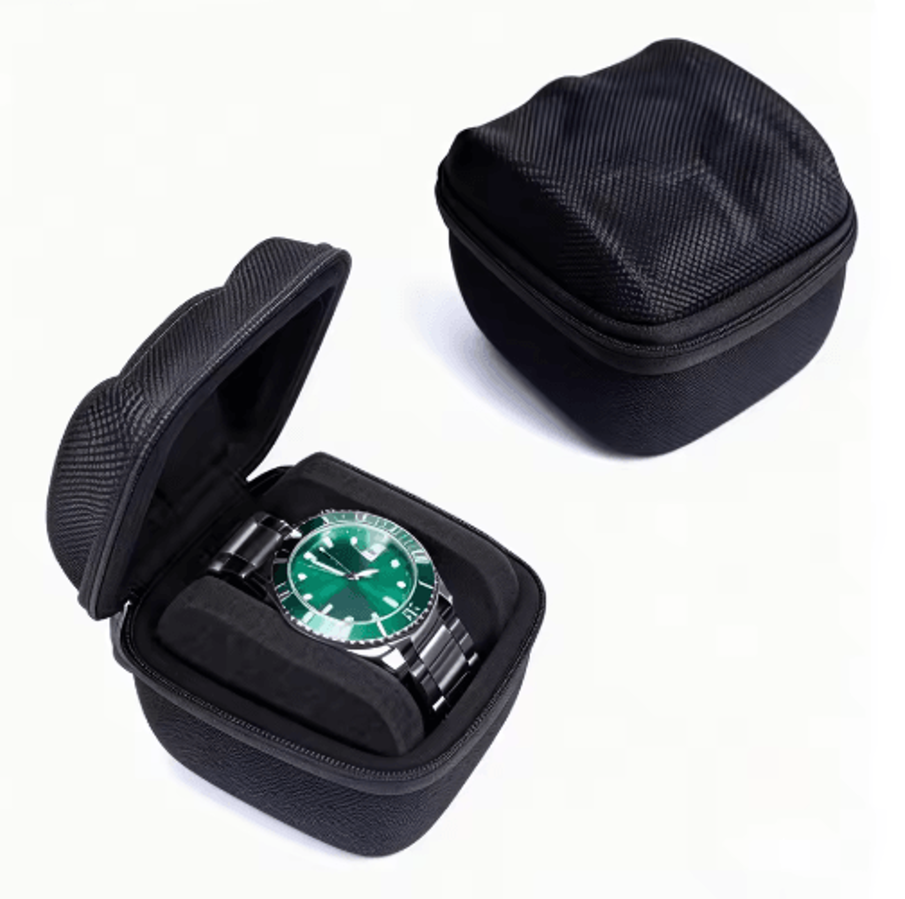 portable watch storage box – shockproof foam single watch travel case