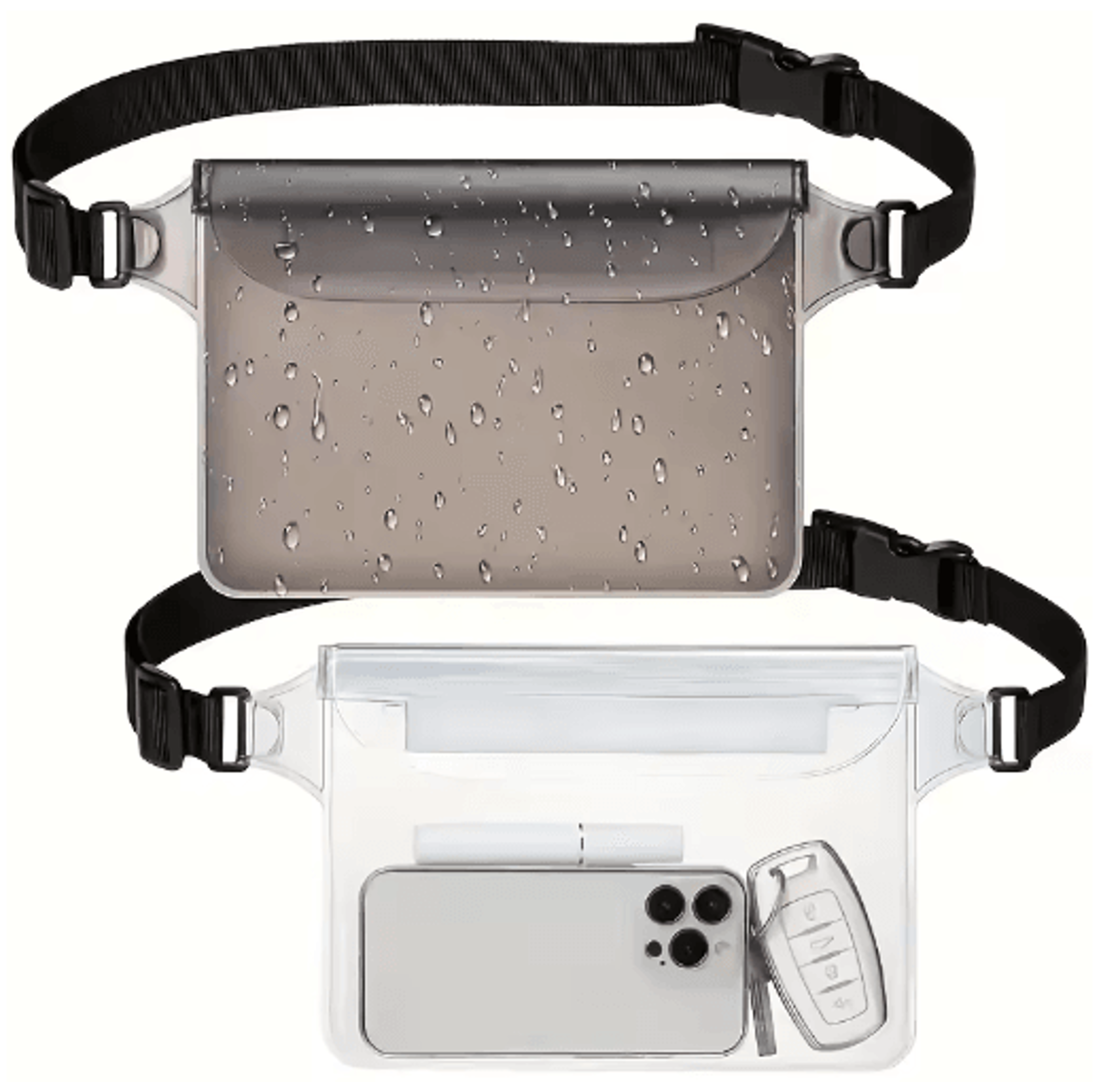waterproof waist bag – adjustable belt pack for beach, swimming & outdoor activities