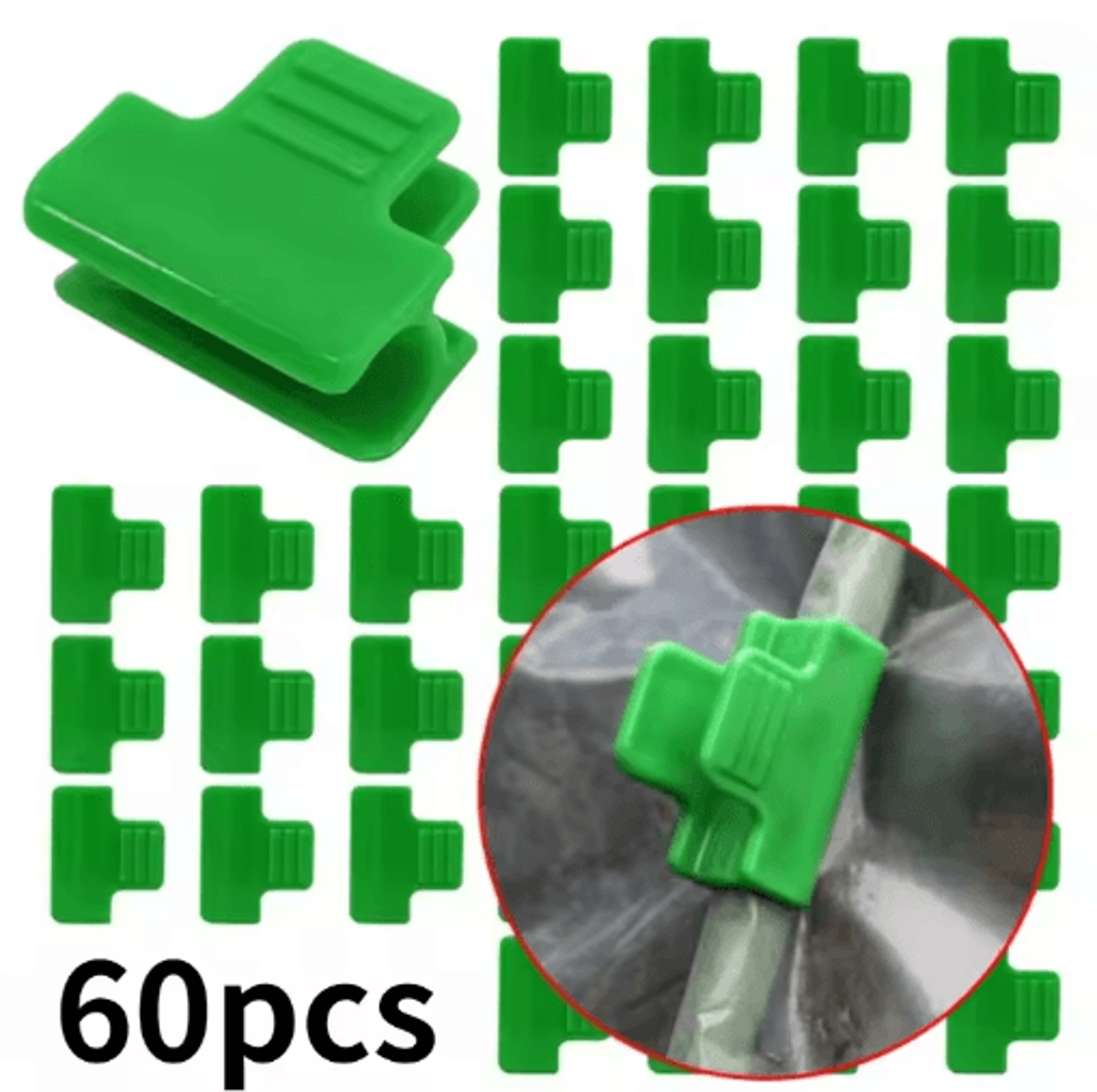 60pcs greenhouse film clips – heavy-duty garden clips for tarp & plant covers