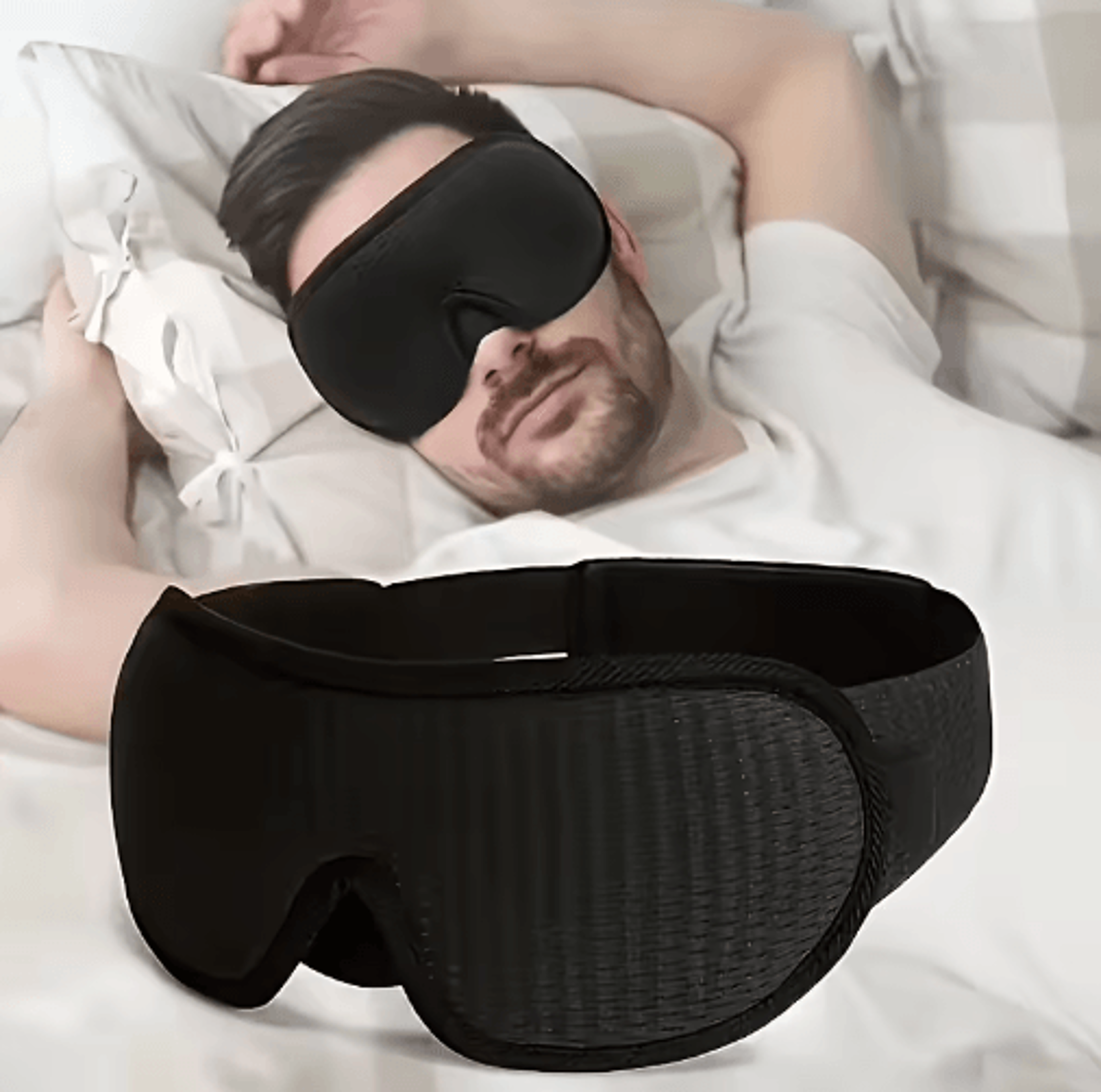3d sleep eye mask – adjustable soft light-blocking mask for travel & home