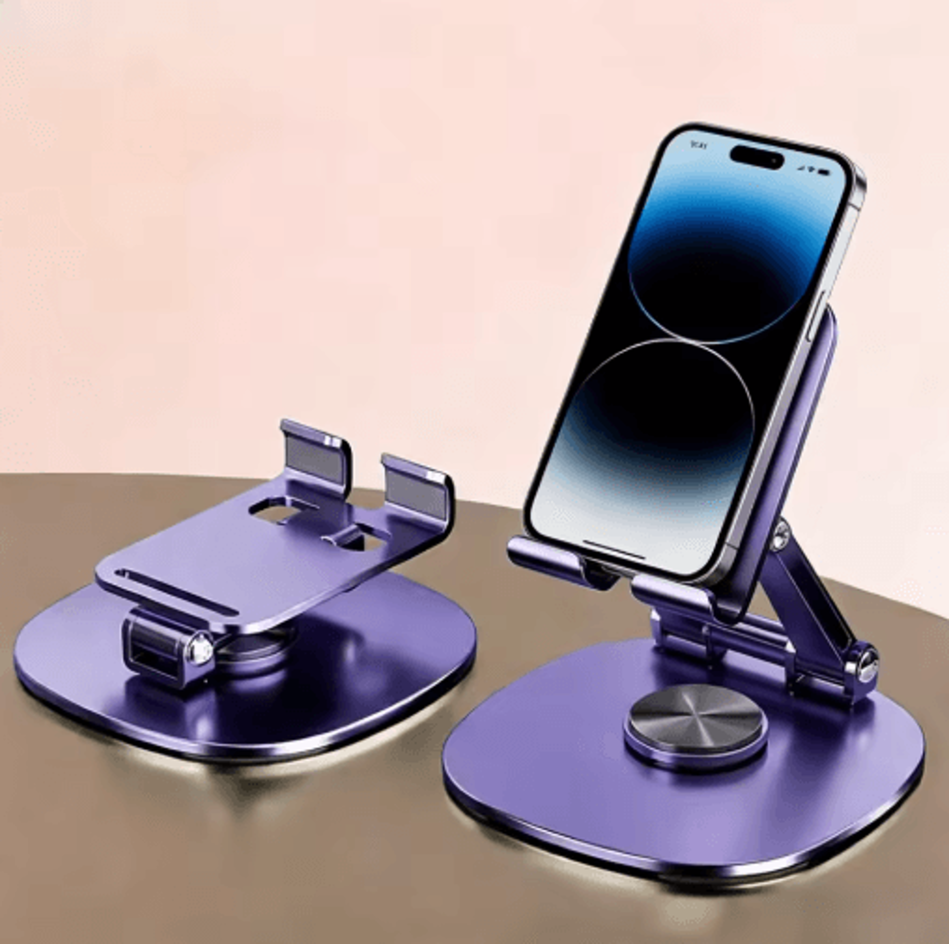 rotating desktop phone & tablet stand – adjustable holder for iphone, ipad & samsung