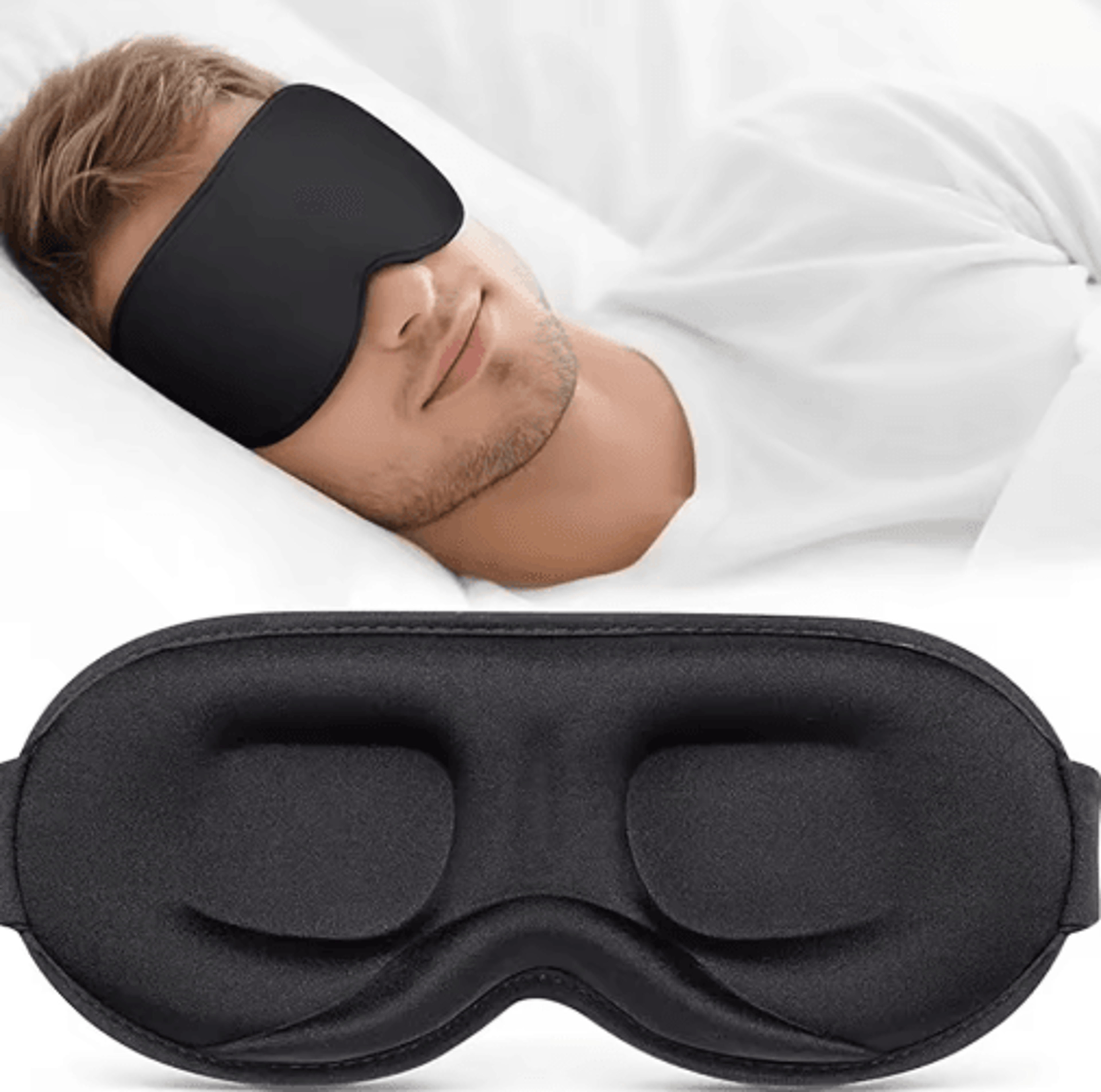 3d light blocking sleep mask comfortable eye mask for side & back sleepers