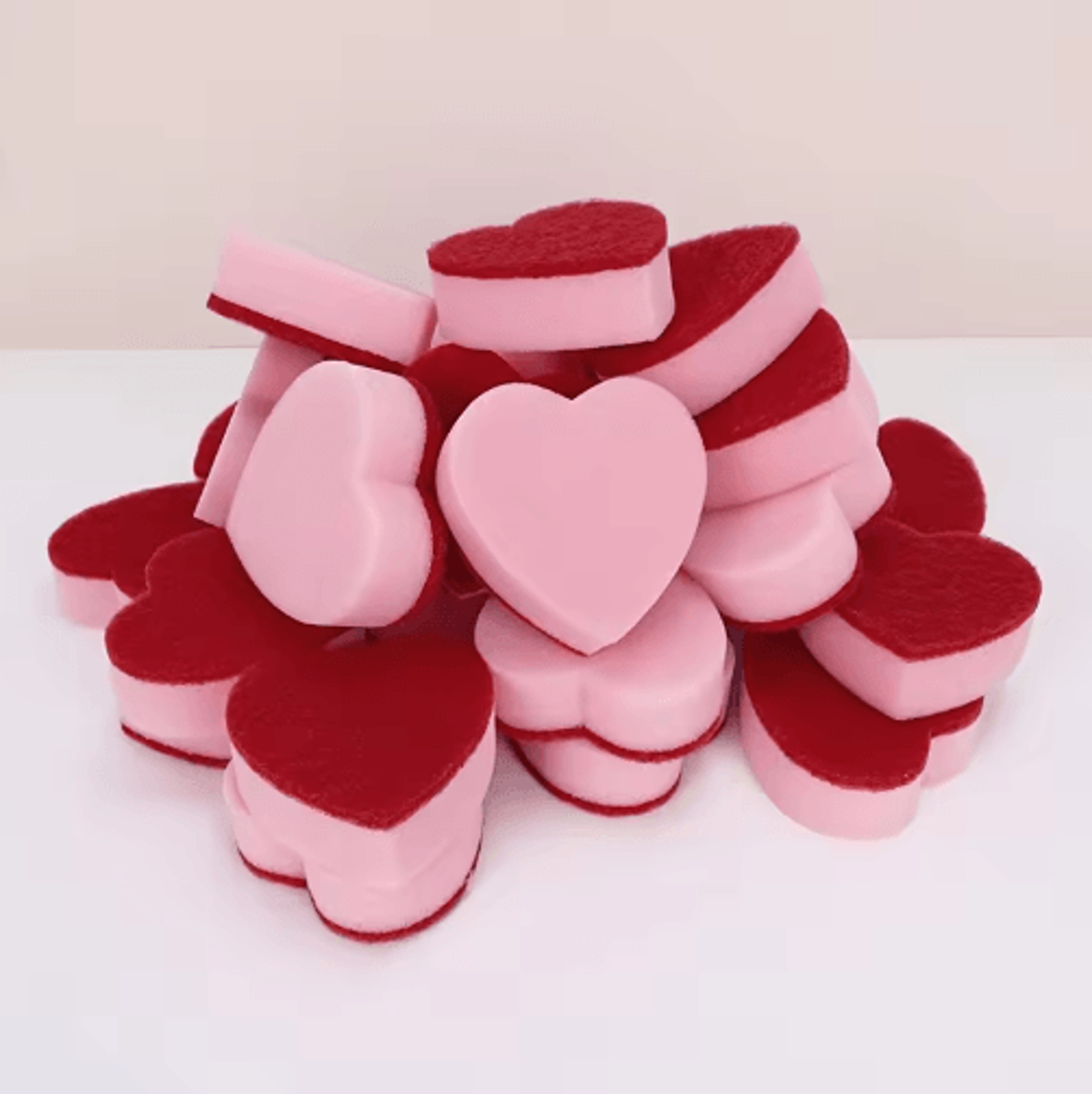heart-shaped cleaning sponges – cute durable kitchen scrub pads