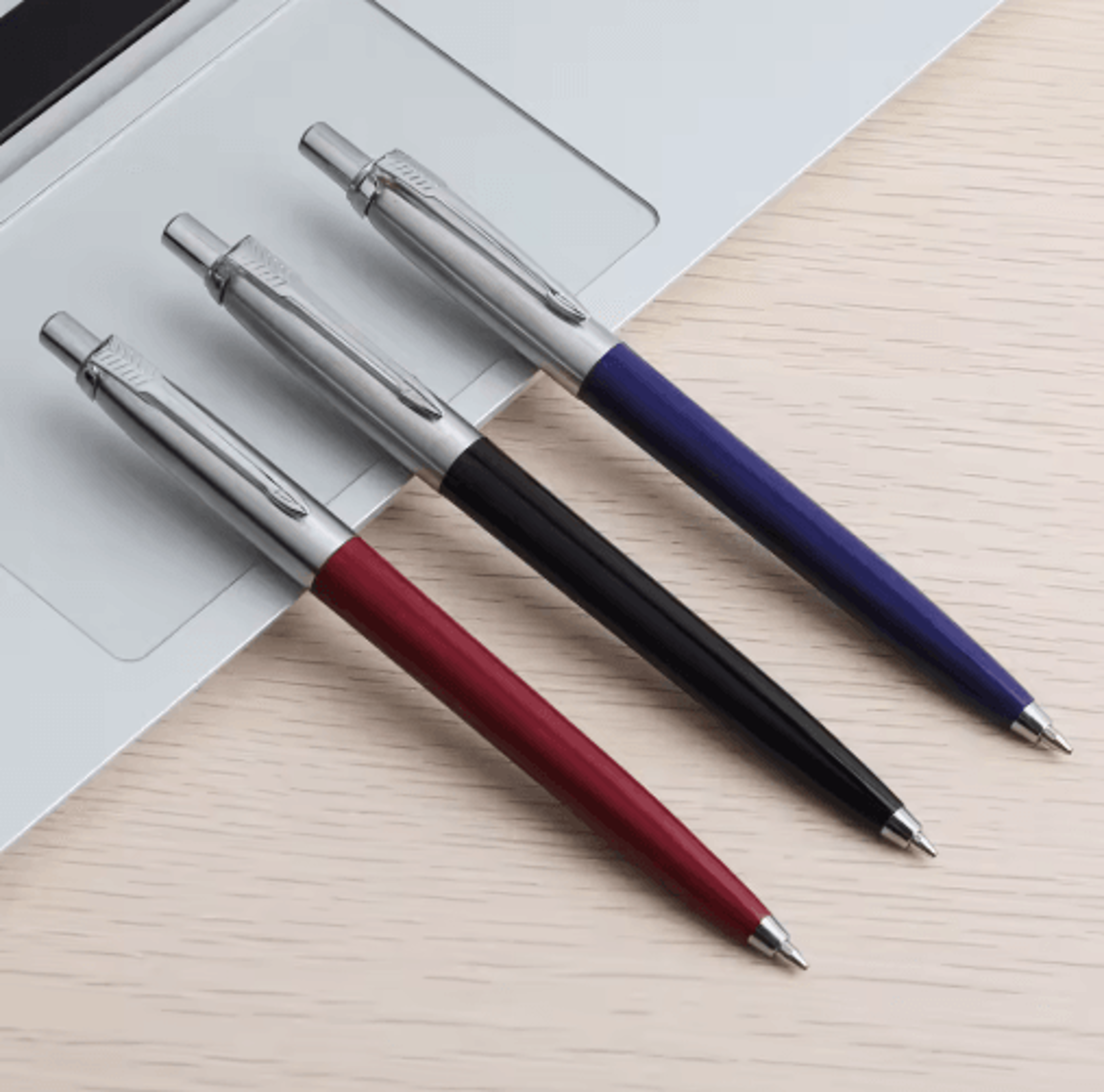 5pcs metal ballpoint pen set – blue ink g2 refill writing pens