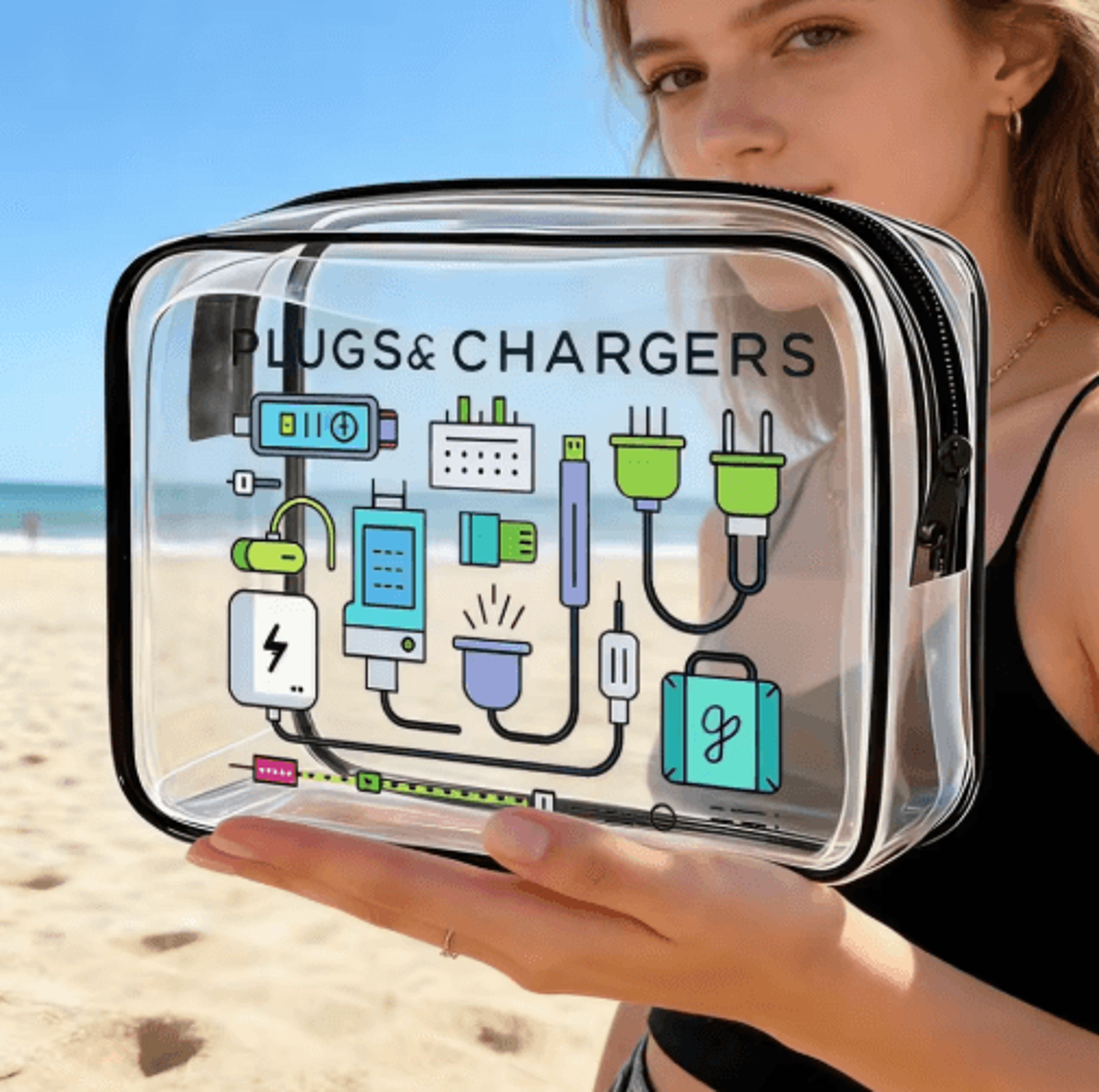 waterproof clear pvc cosmetic bag – zipper travel toiletry & makeup organizer