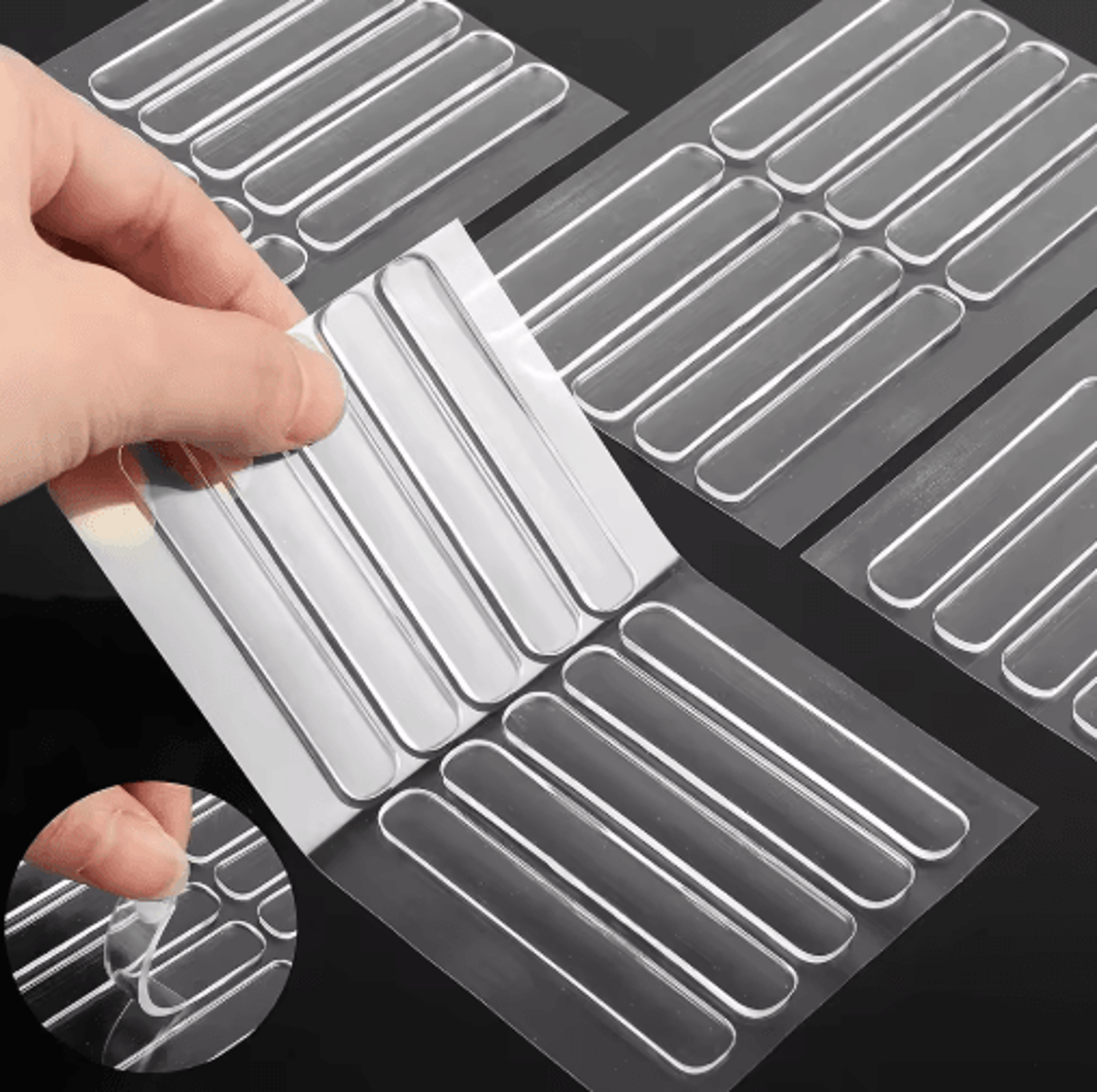 10pcs clear silicone door bumper pads – flexible anti-collision cushion strips