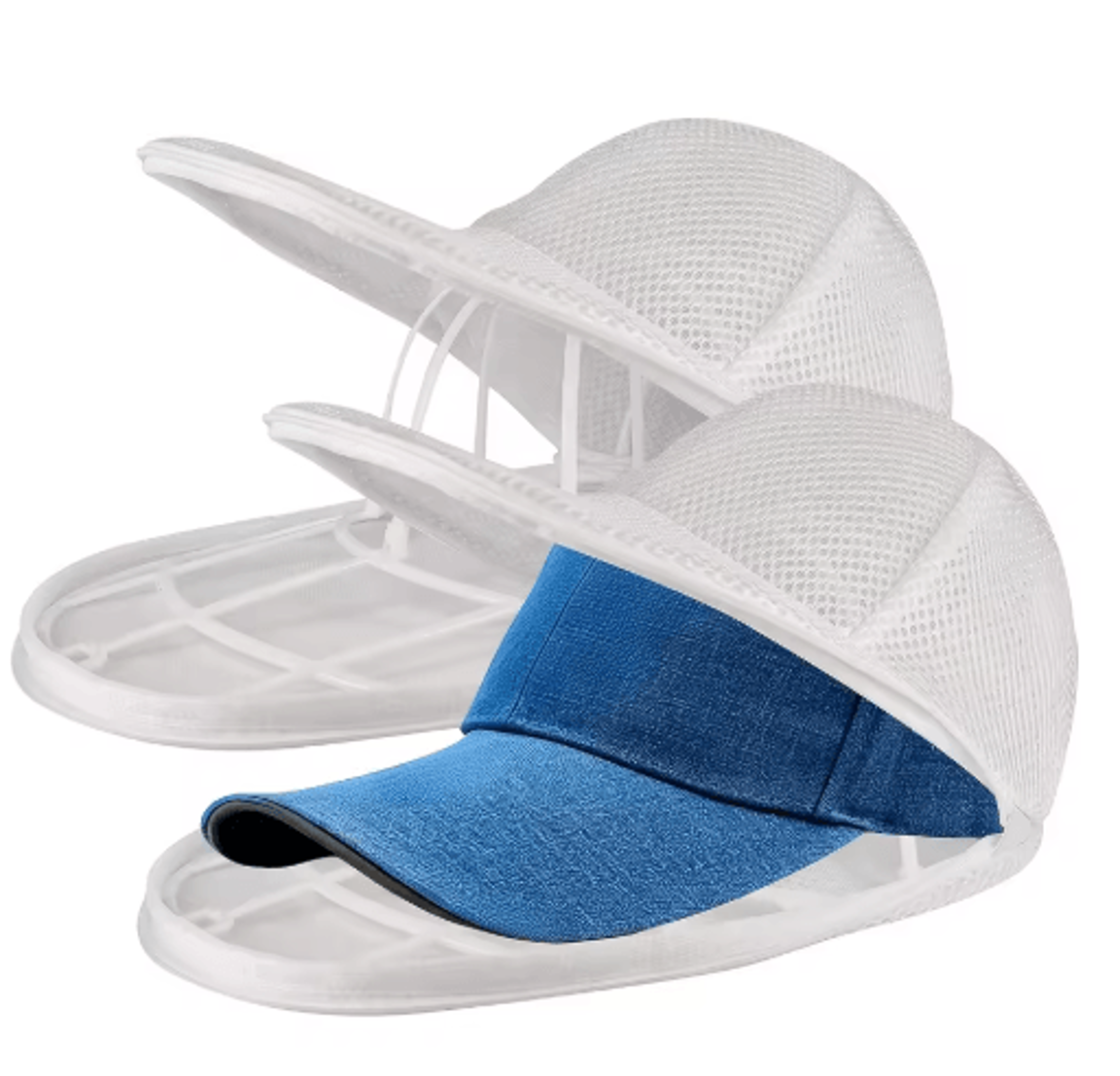 2pcs baseball cap washing set – mesh hat washing bag & protective cap rack