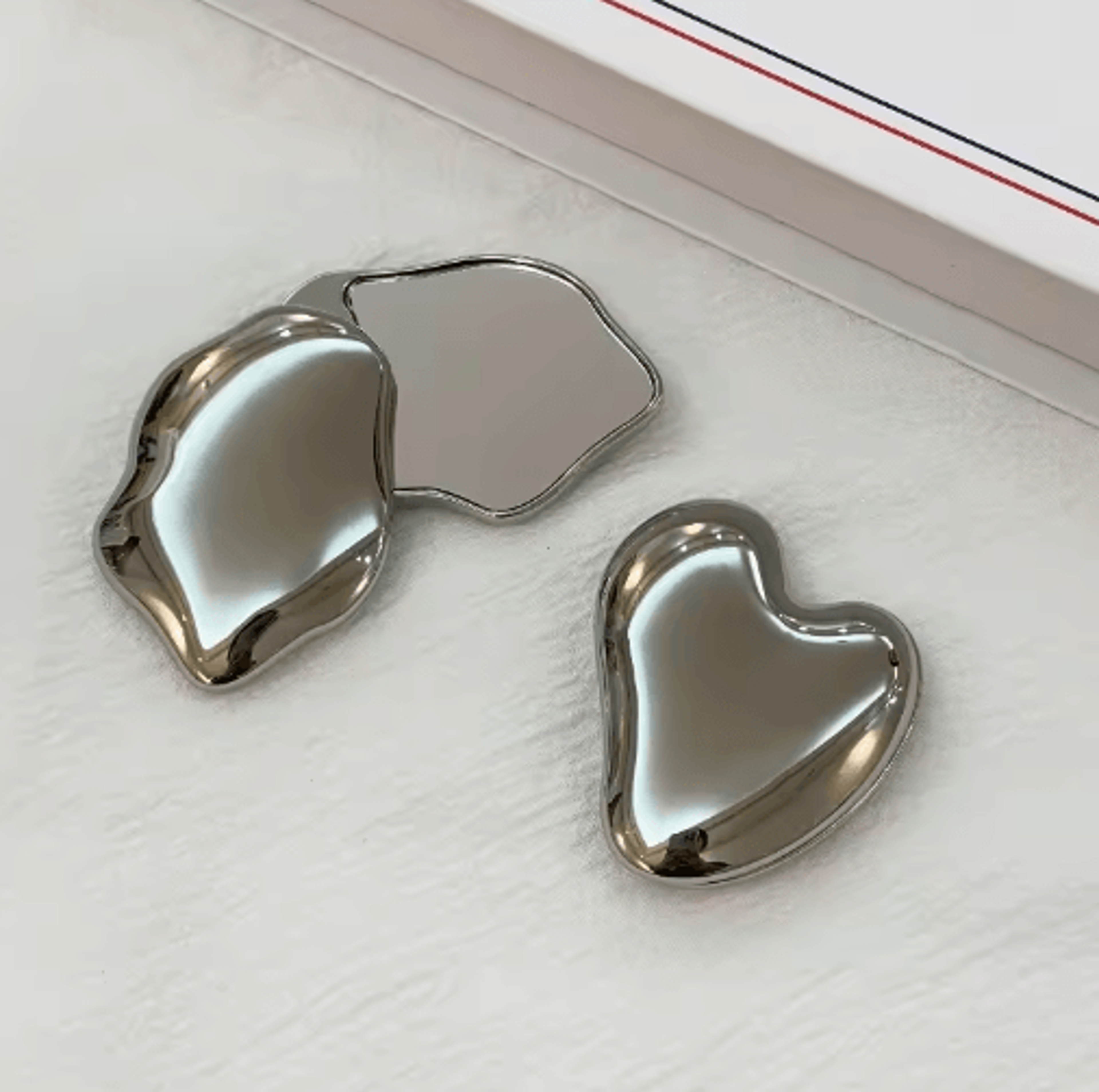 seashell double-sided compact mirror – twist portable purse makeup mirror