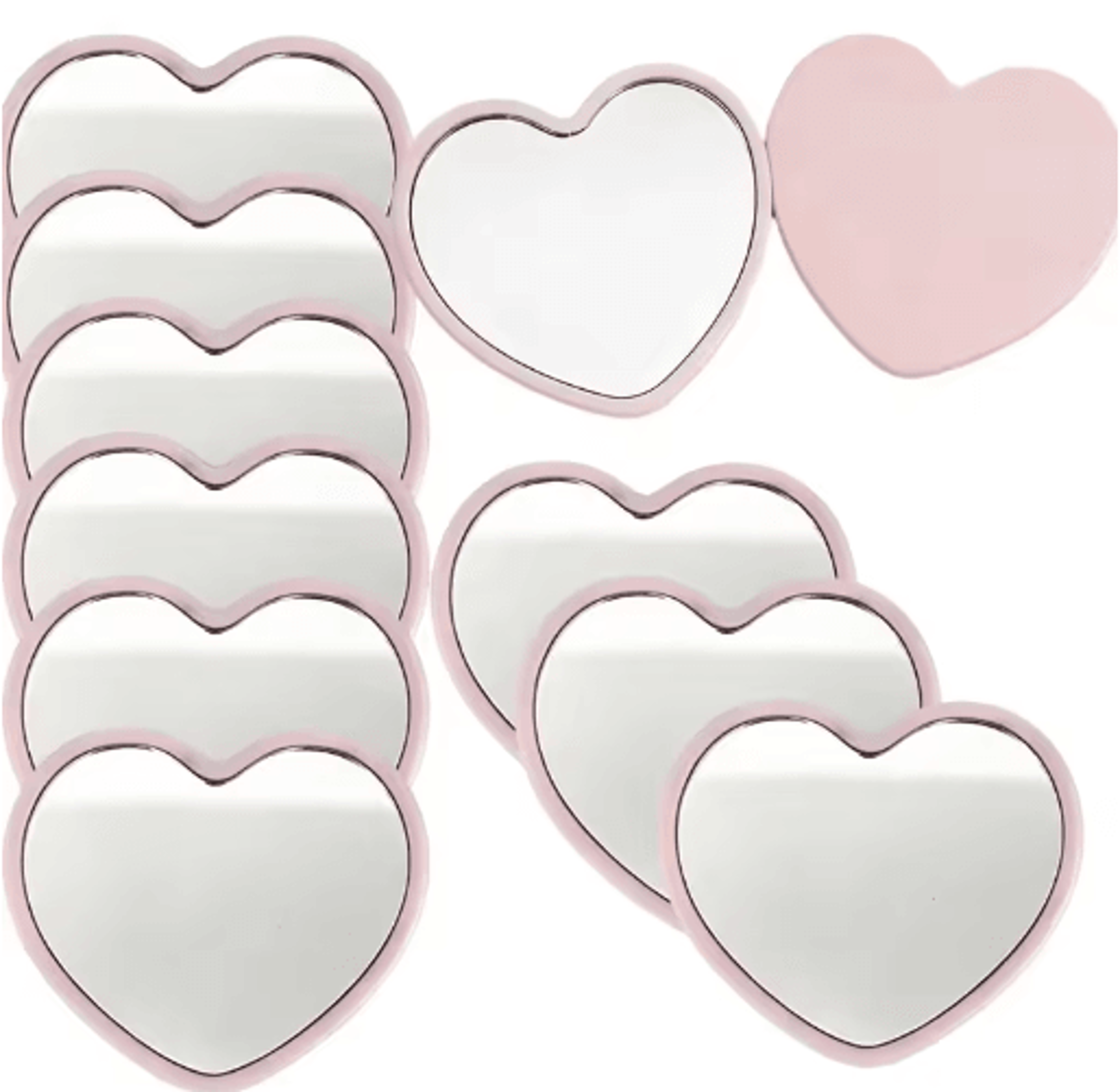 mini heart-shaped pocket mirror – cute portable makeup mirror