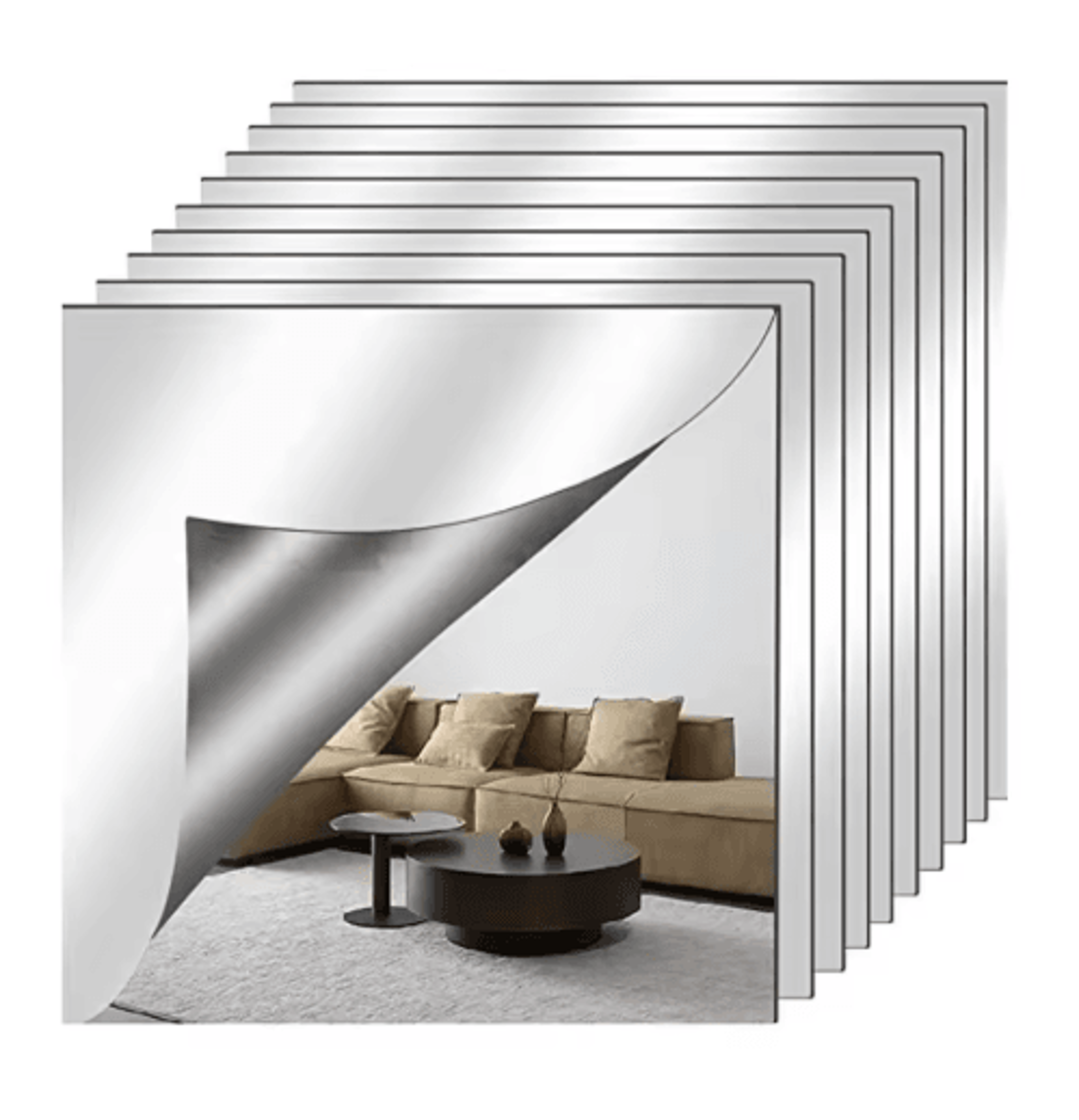 self-adhesive acrylic mirror sheet – 1.6mm shatterproof non-glass mirror