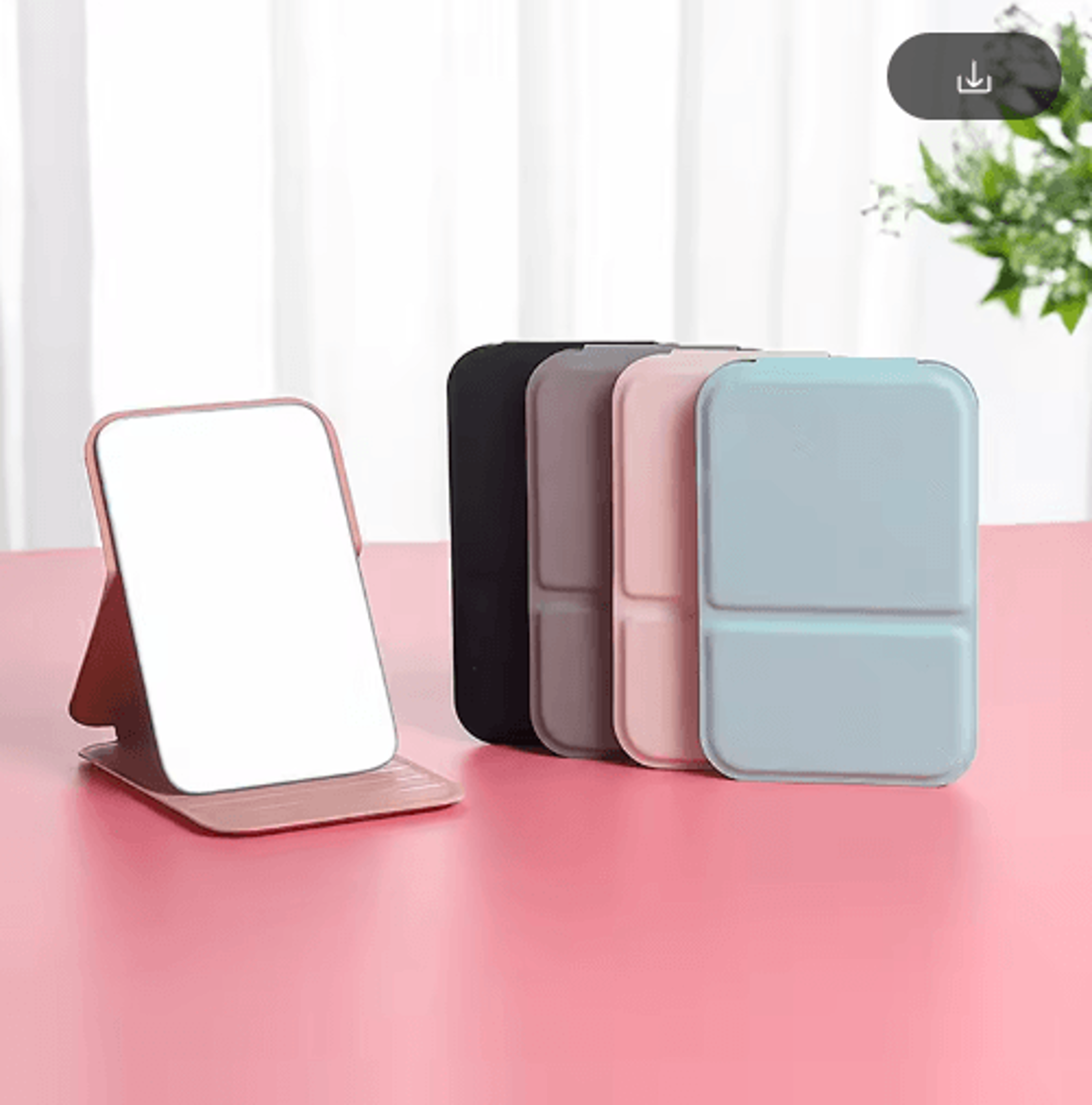 mini folding makeup mirror – portable high-definition handheld cosmetic mirror
