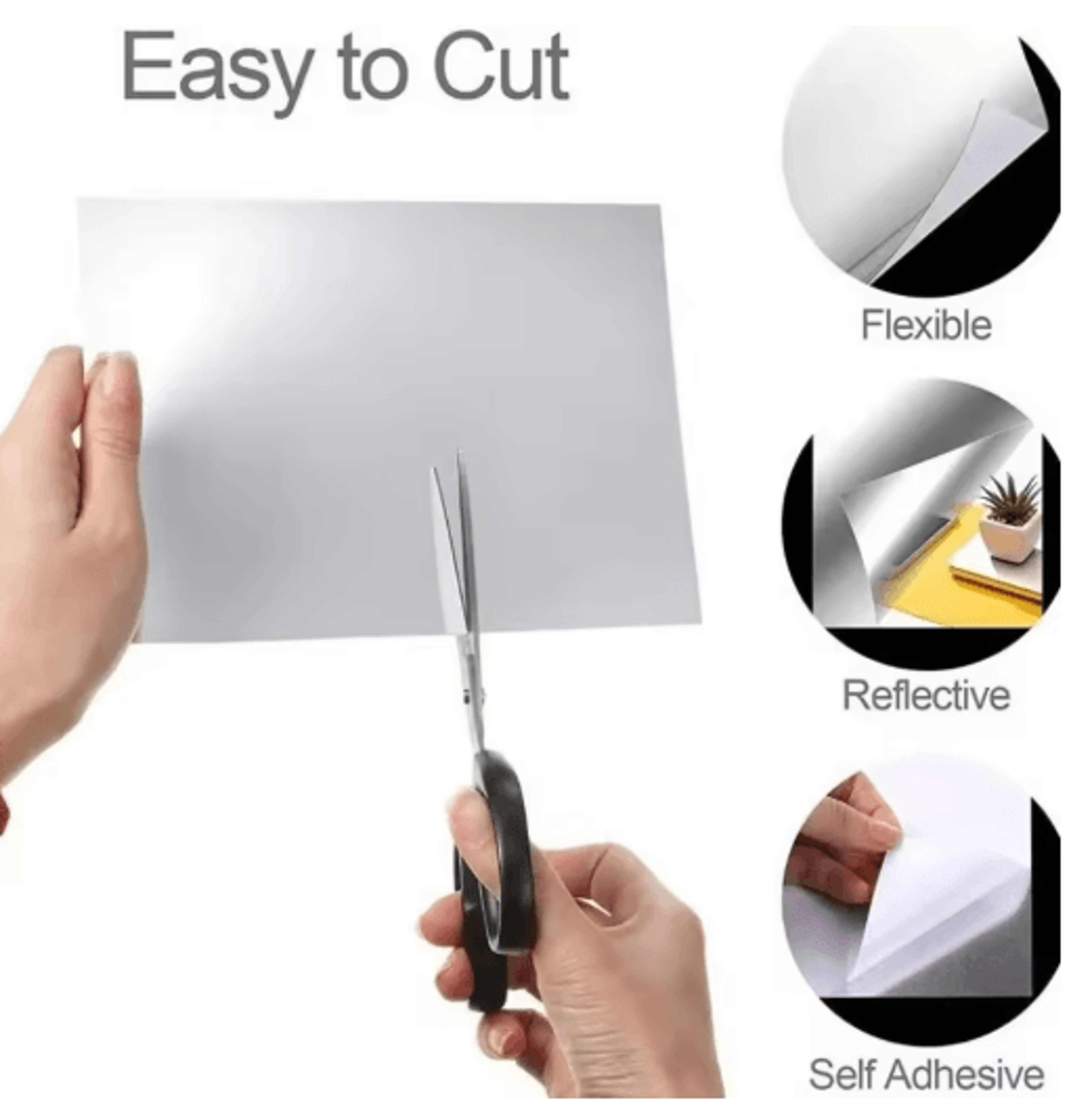 self-adhesive acrylic mirror sheet – 1.6mm shatterproof diy non-glass mirror