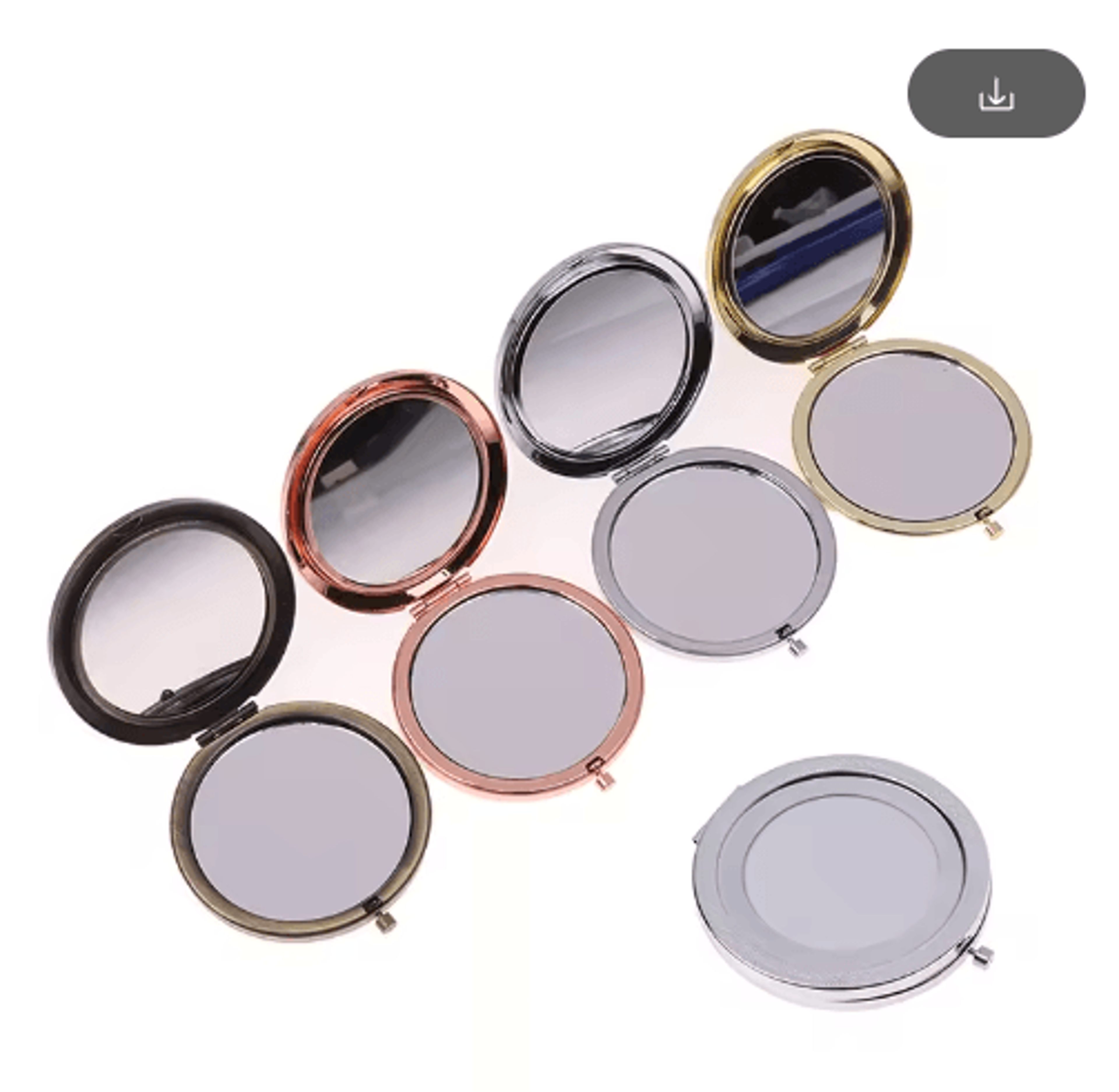 vintage double-sided compact mirror – foldable mini pocket makeup mirror