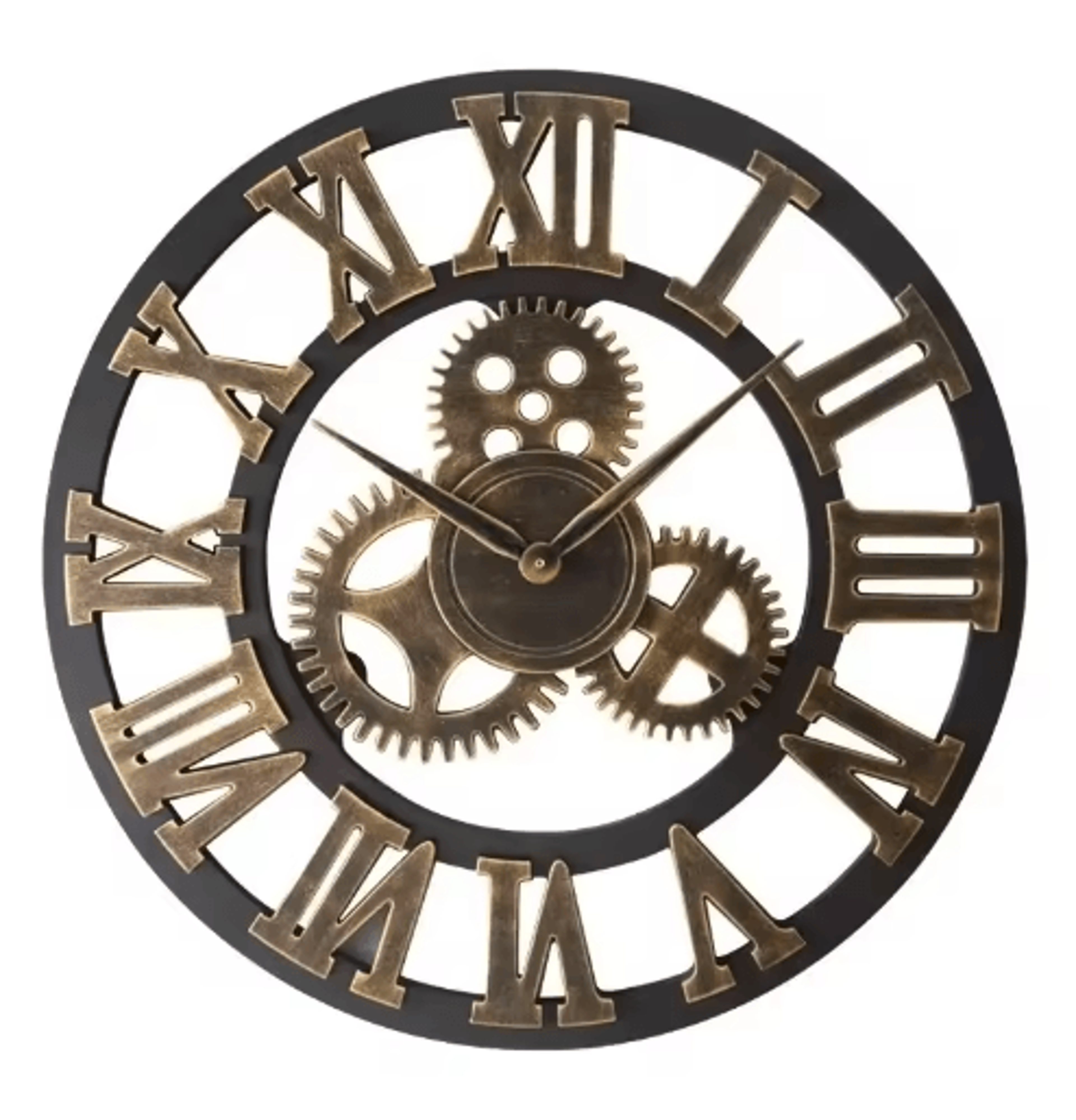 industrial moving gear wall clock – rustic metal decorative clock 30/35/40cm