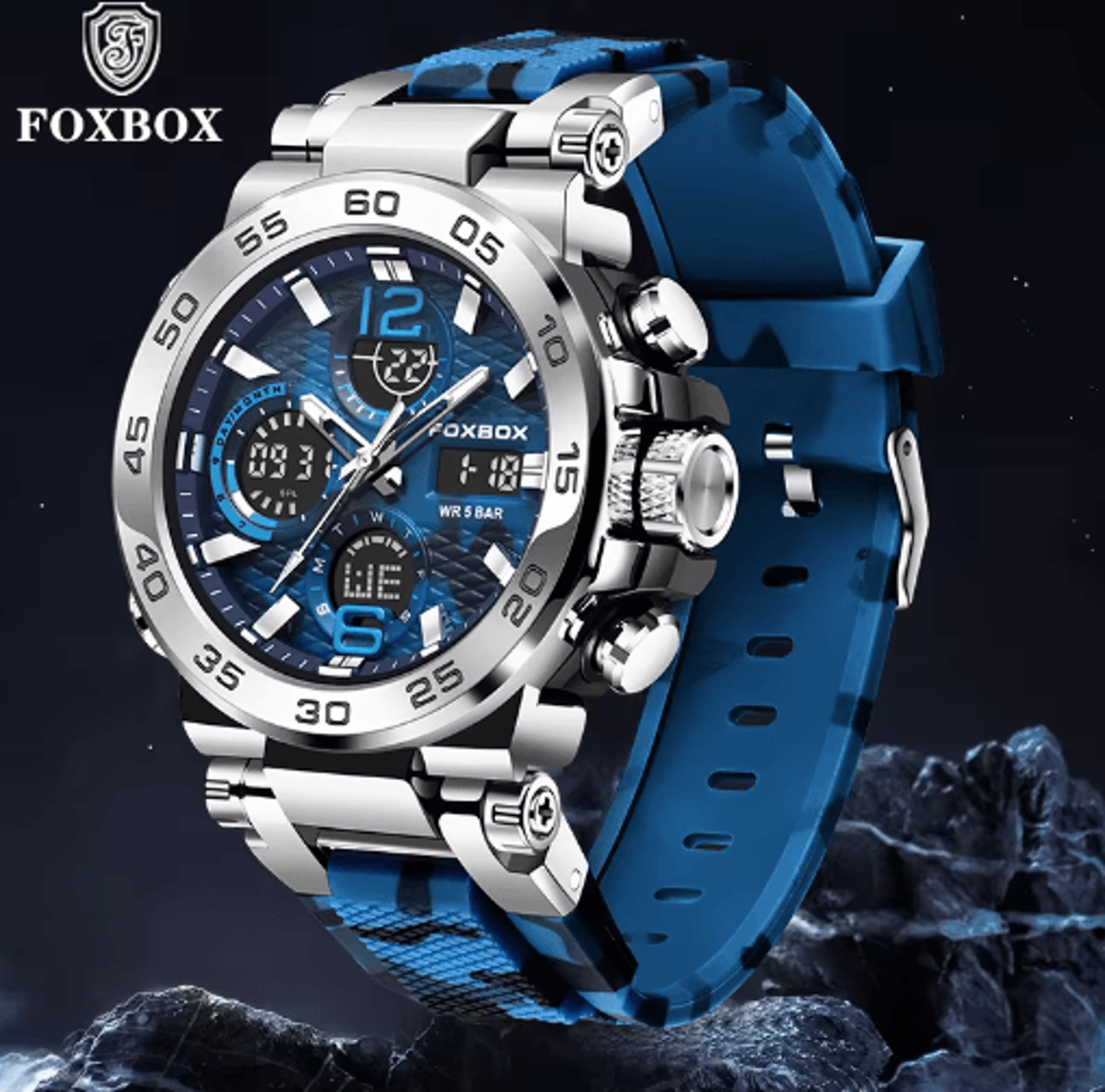 lige mens led sports watch – waterproof military-style quartz wristwatch