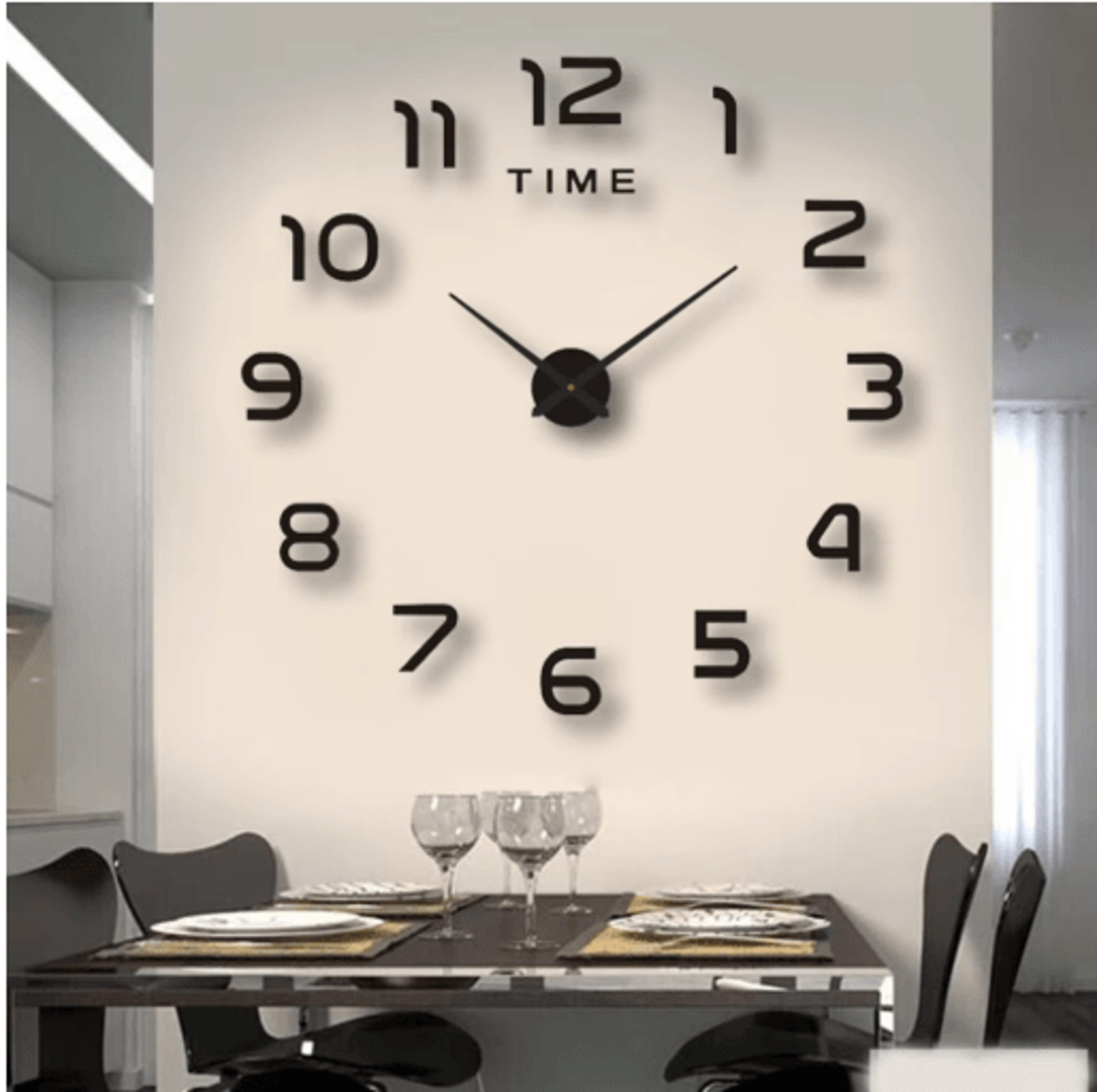 large 3d diy wall clock – frameless acrylic mirror clock for modern home decor