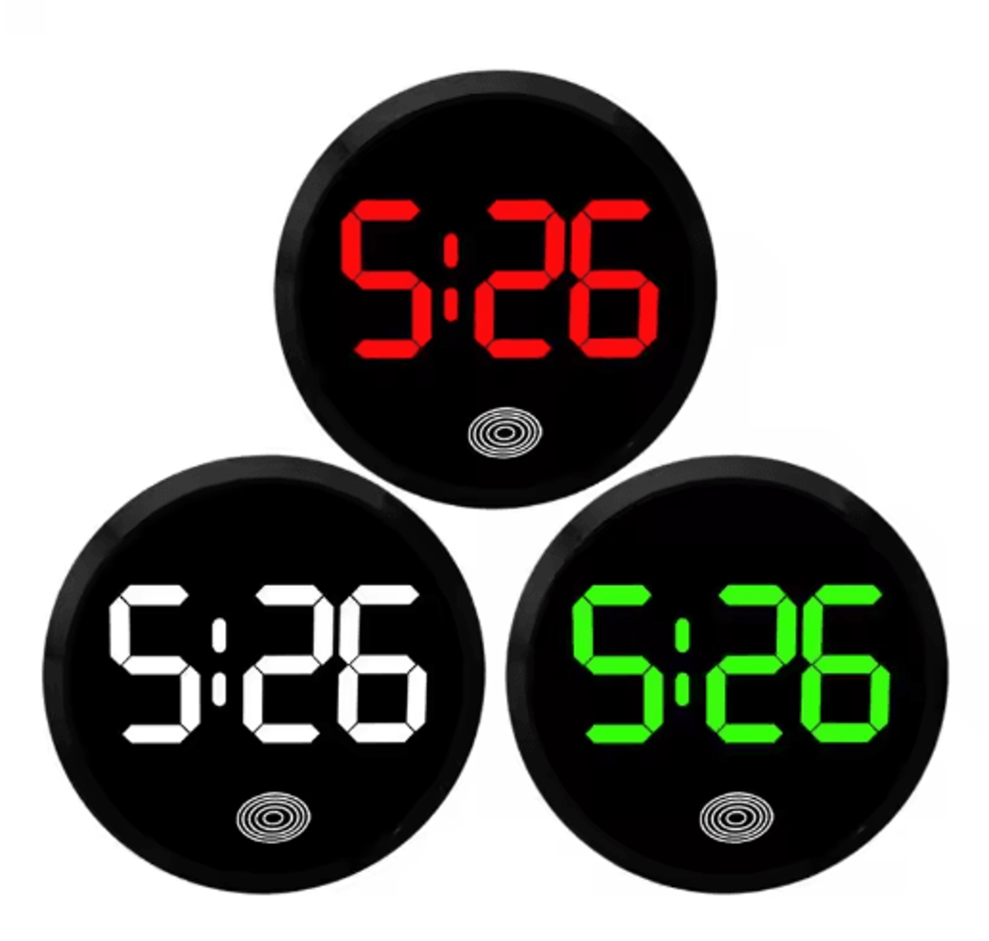 touch-activated car vent digital clock – waterproof led dashboard time display