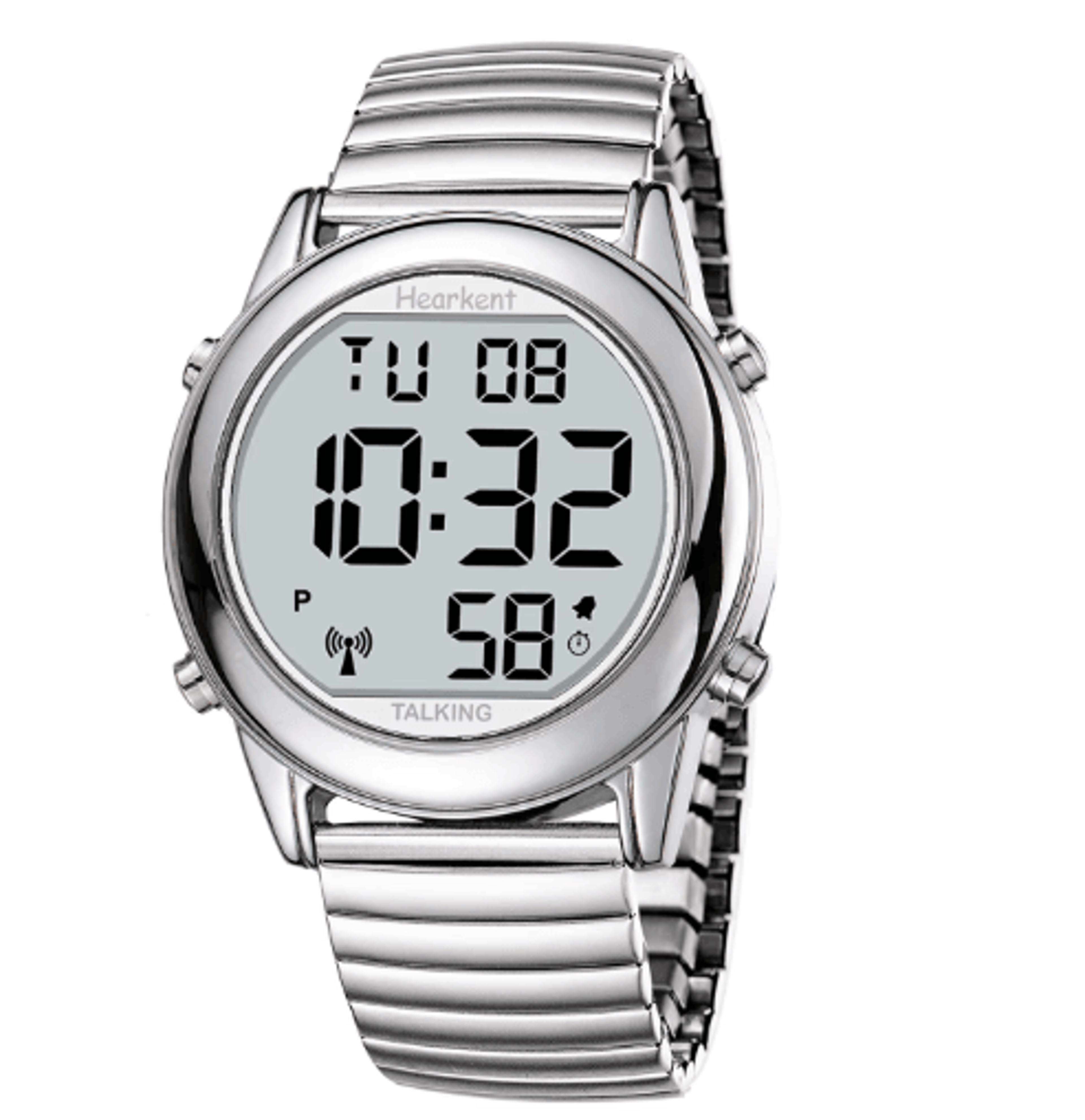 hearkent atomic talking watch – radio-controlled multilingual wristwatch with alarm