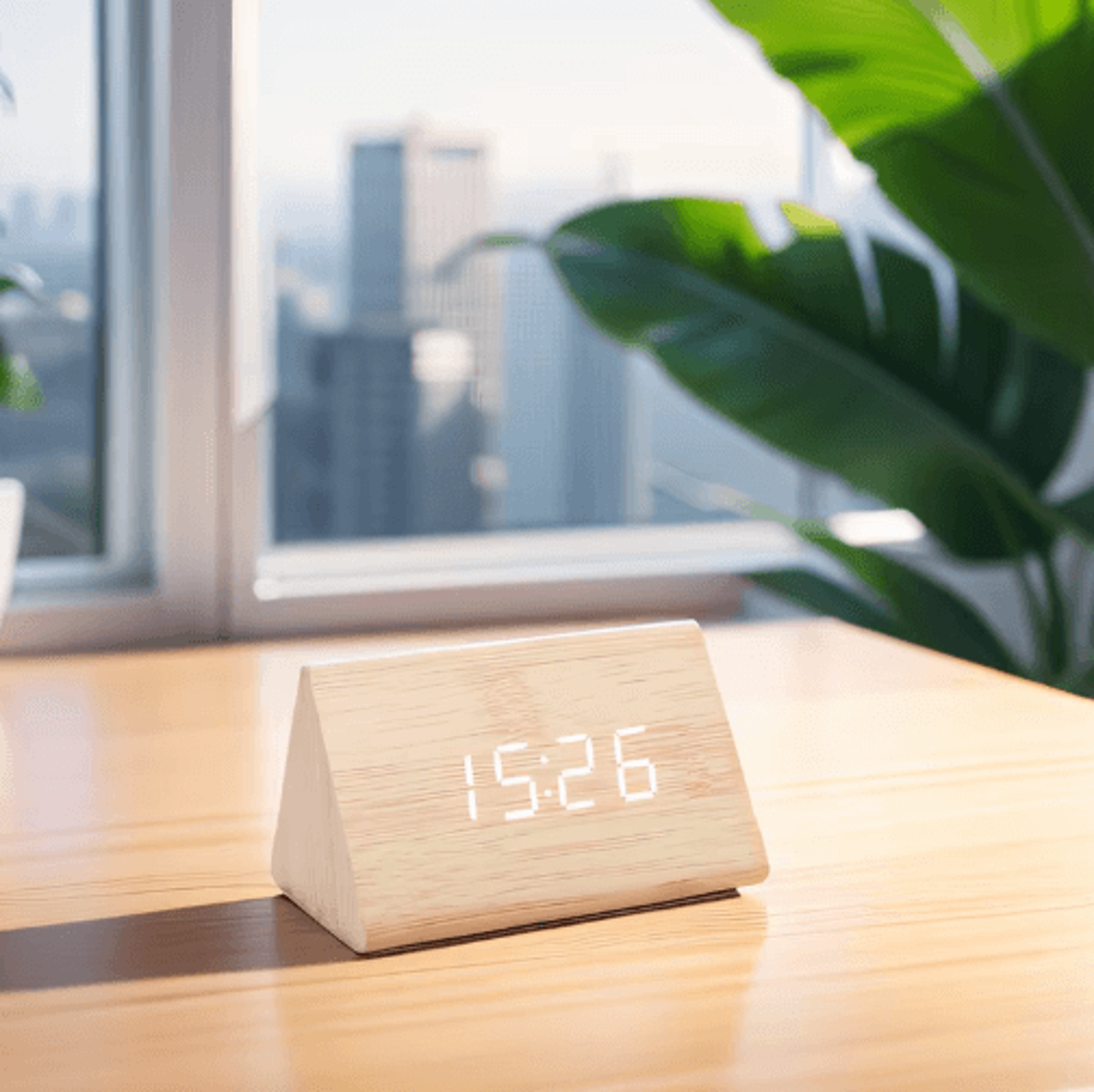 niditon wooden digital alarm clock – time, date & temperature display