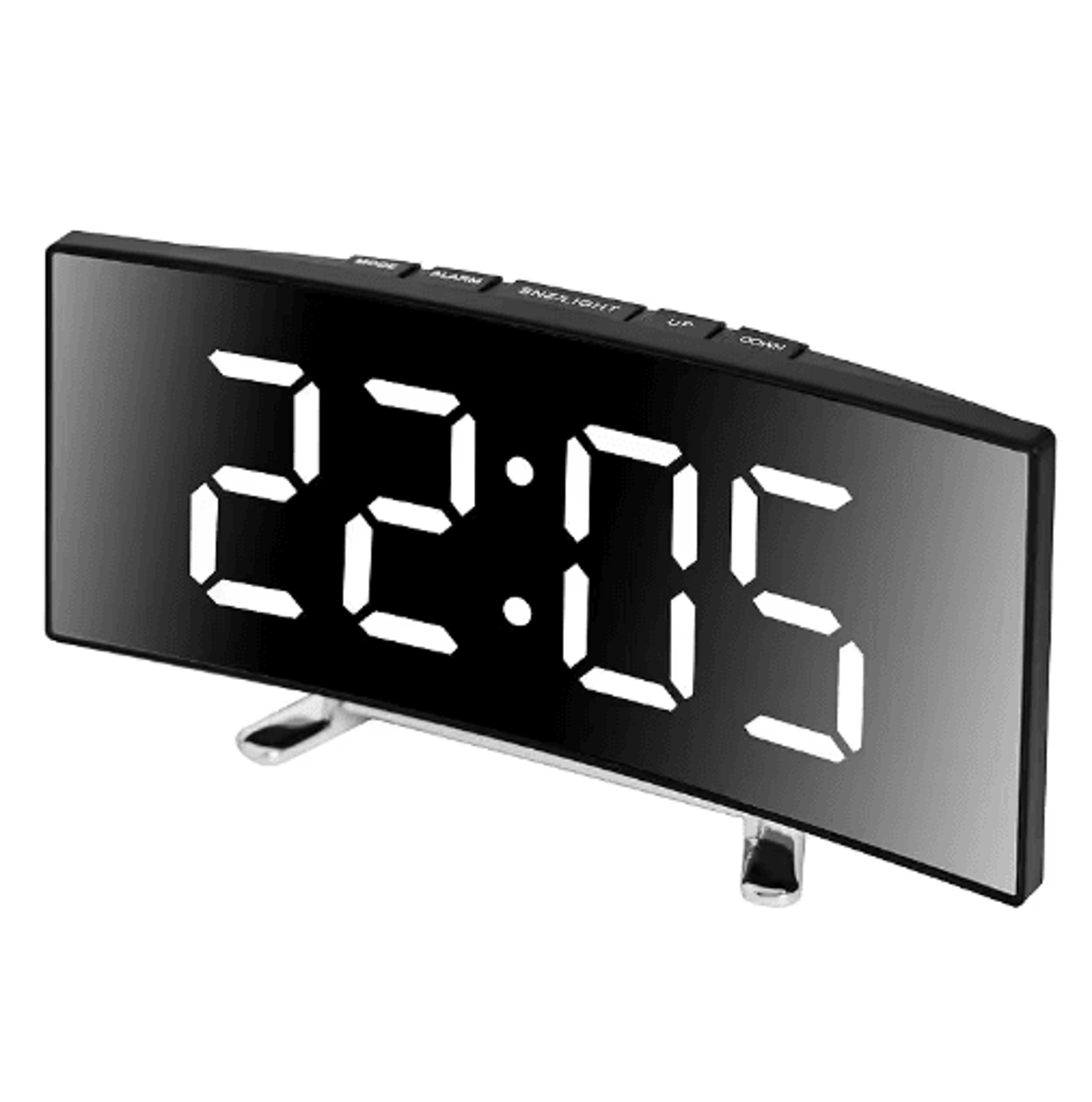 led mirror alarm clock – noiseless large display digital clock