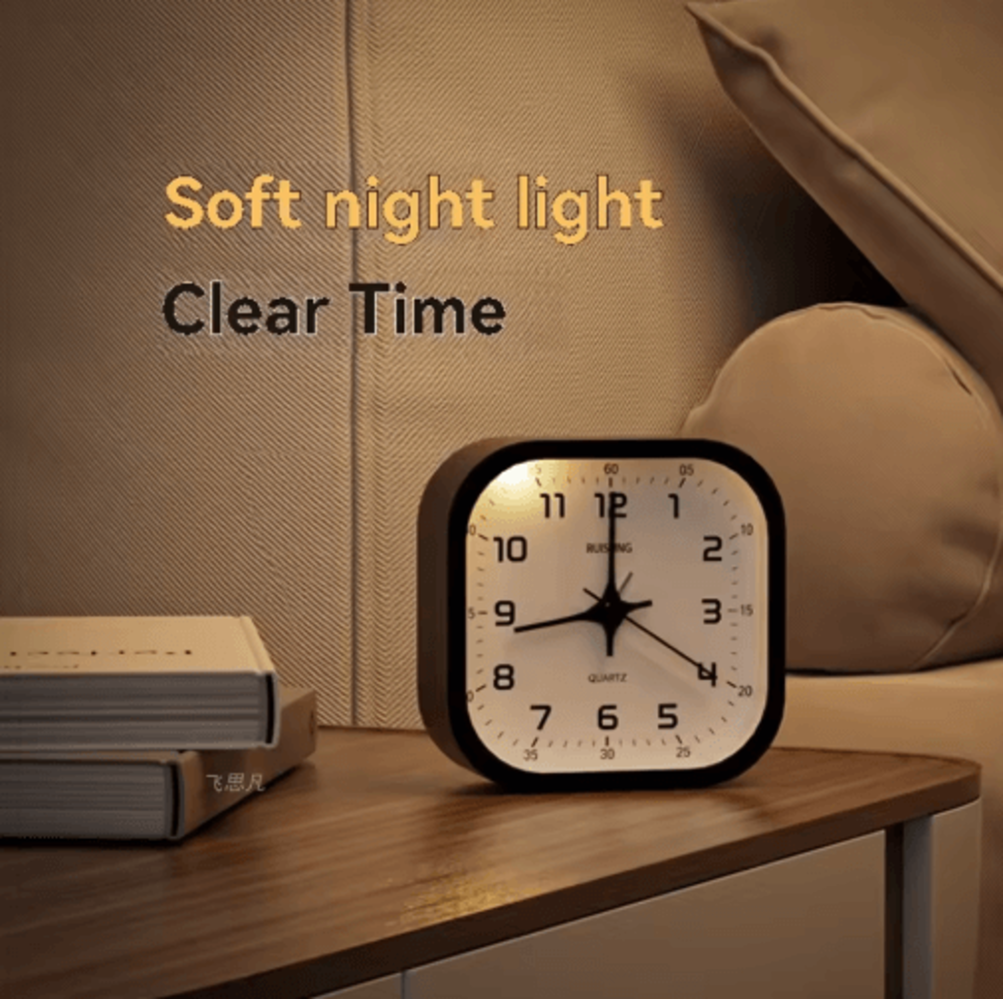 childrens silent digital alarm clock – large display modern desk clock