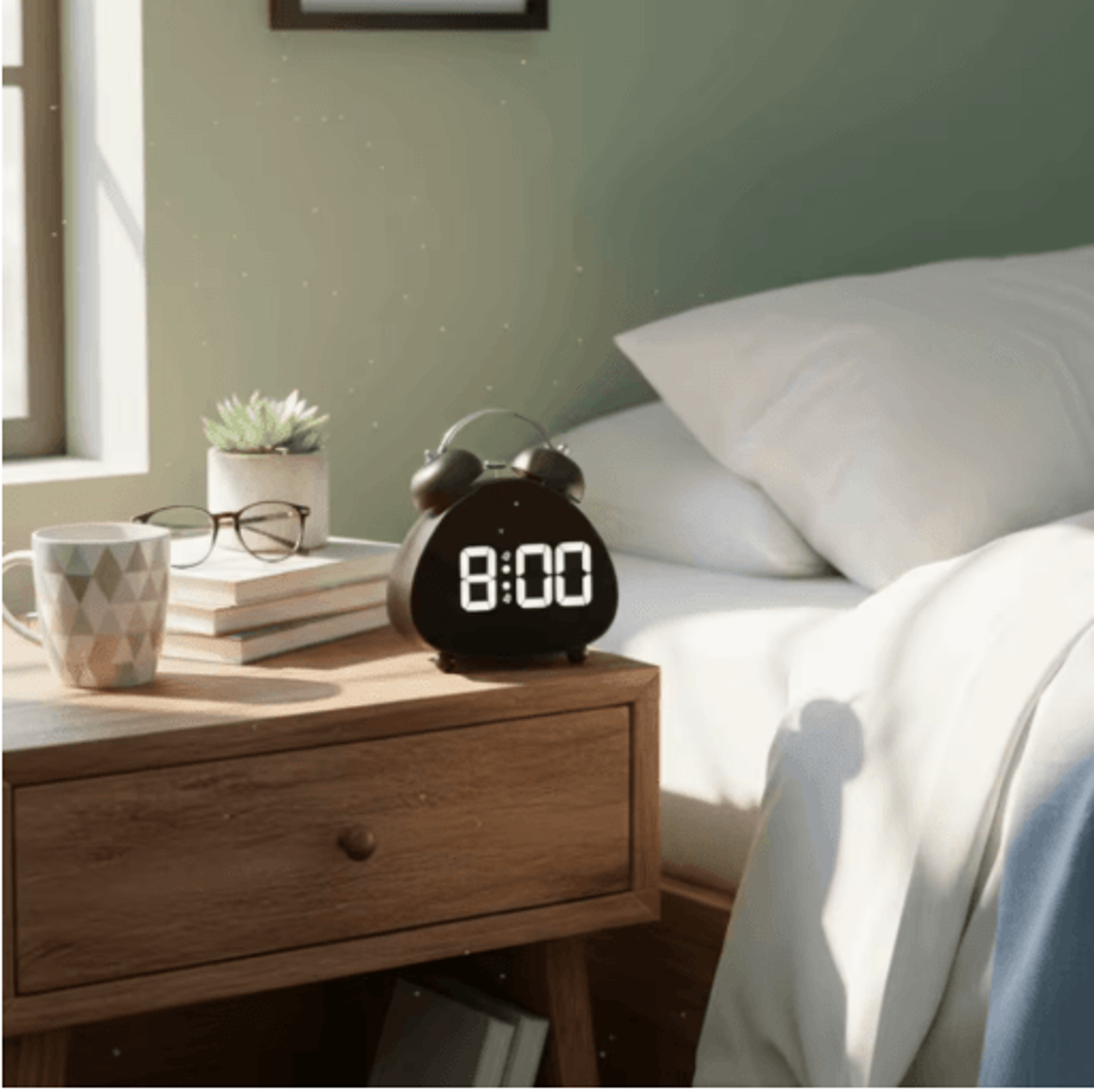 vintage led alarm clock – super loud mechanical ringing tabletop clock