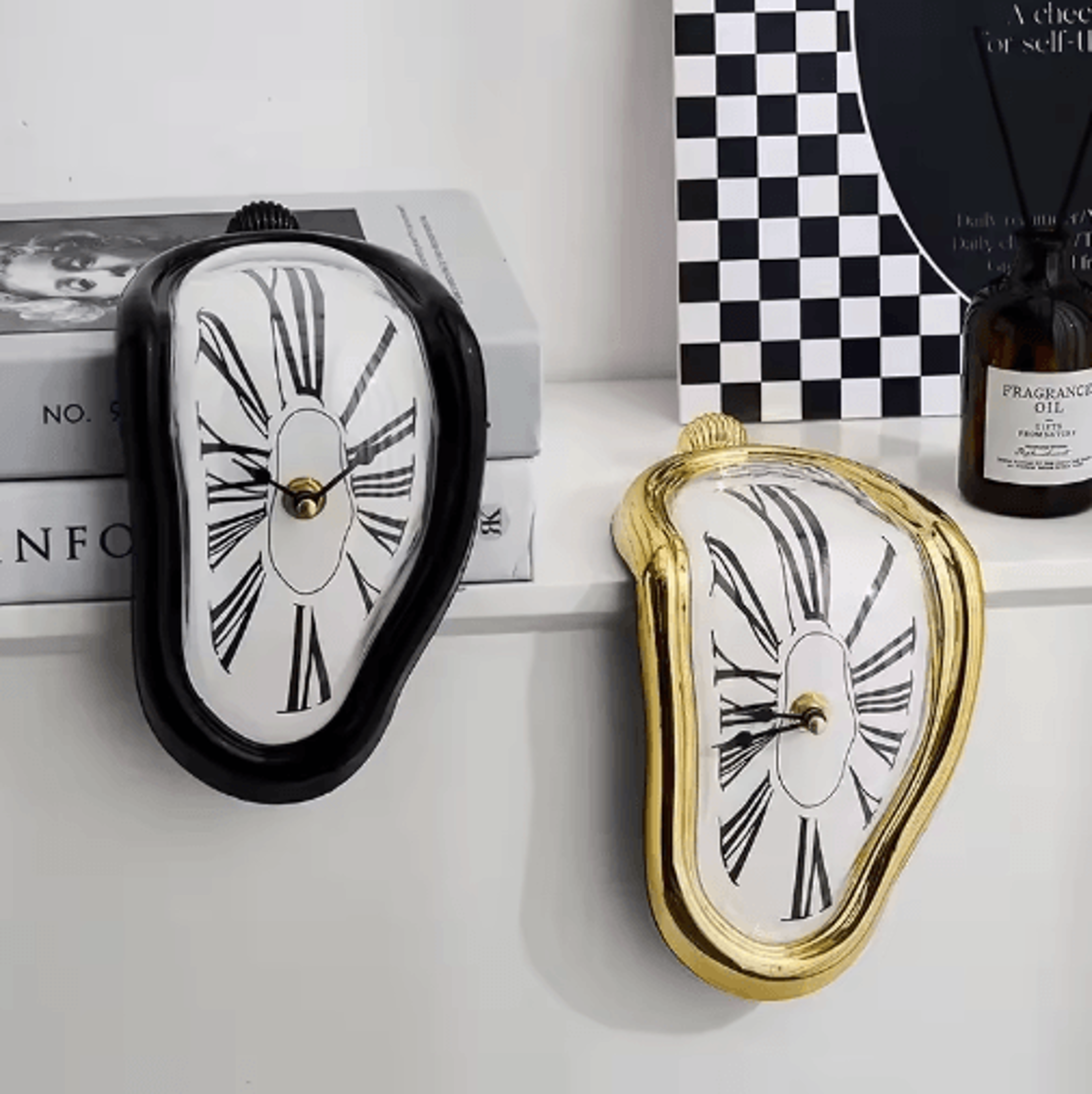 surreal melting wall clock – dali-inspired distorted art decor