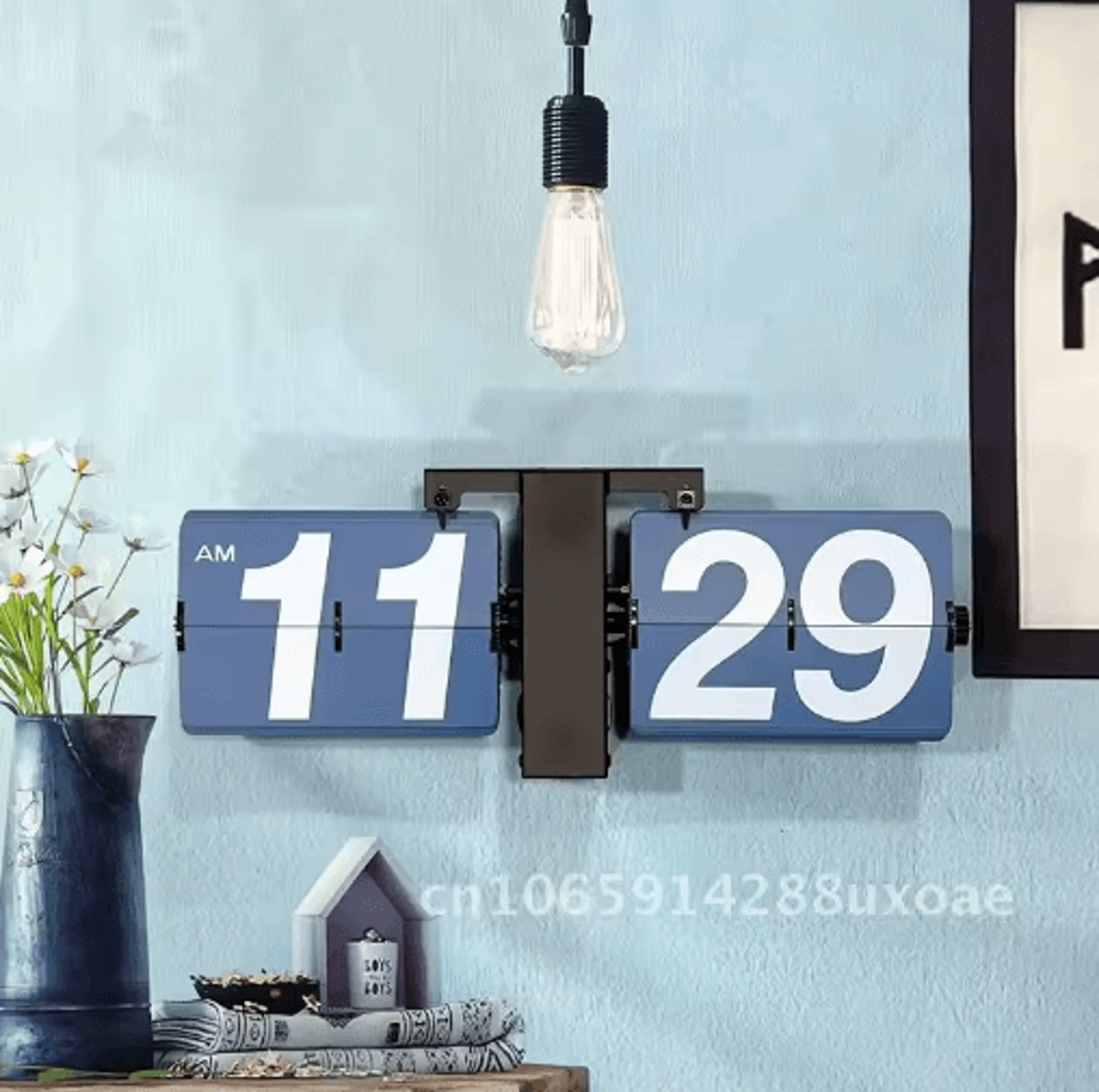 retro automatic flip clock – mechanical wall & desktop statement clock
