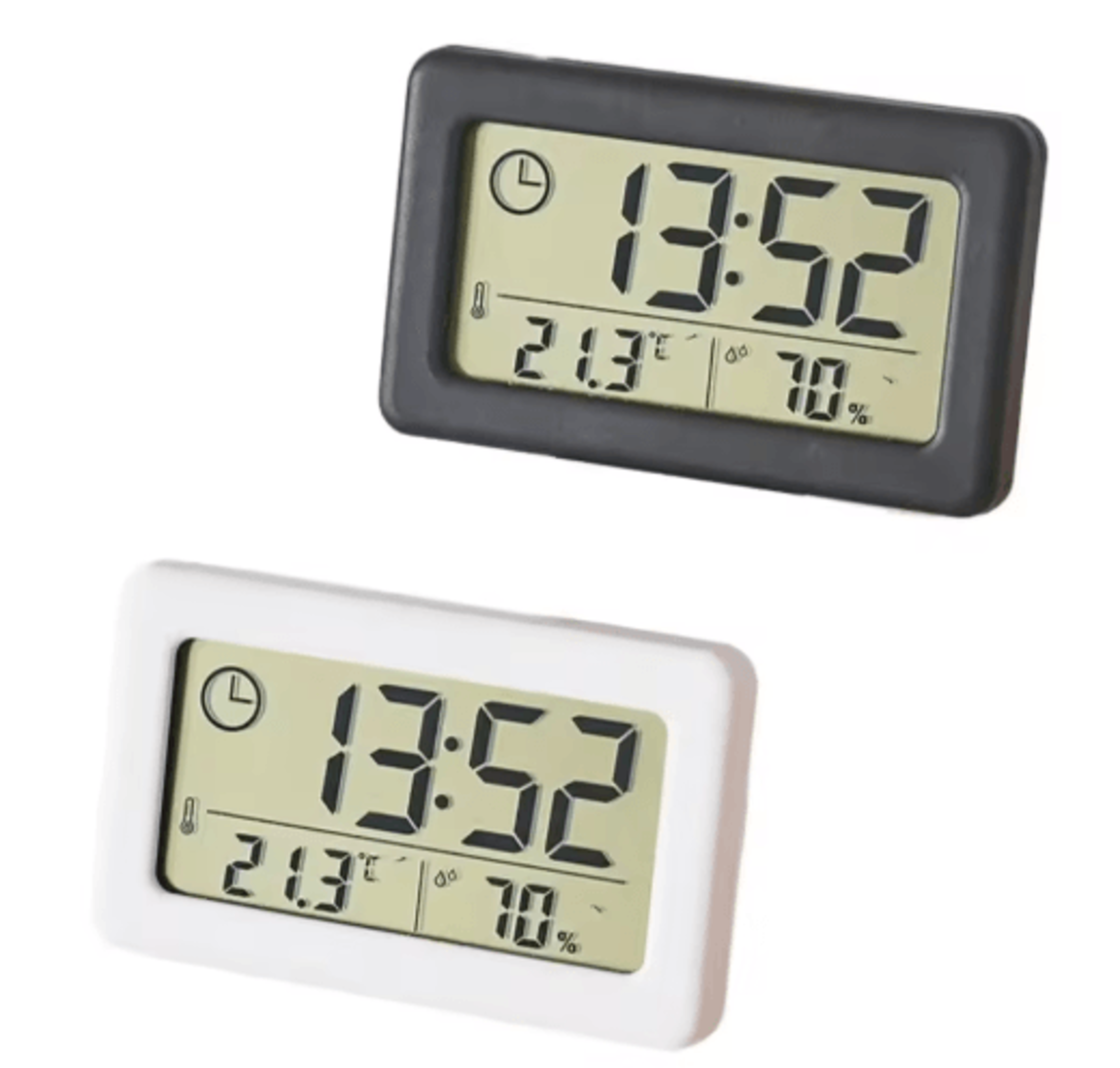 digital temperature & humidity clock – lcd hygrometer wall & table monitor