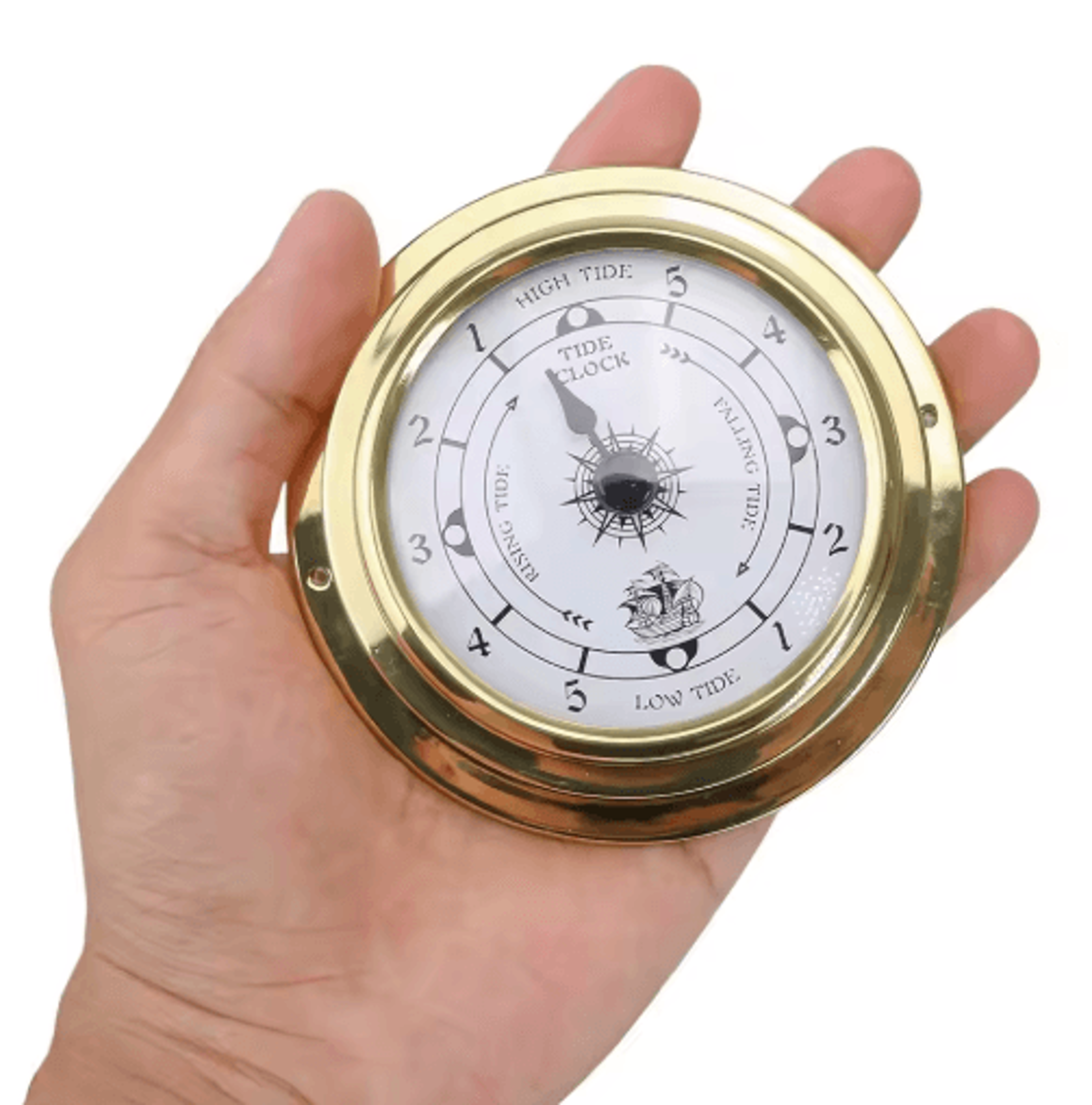 98mm vintage tide clock – nautical wall-mounted sailing instrument