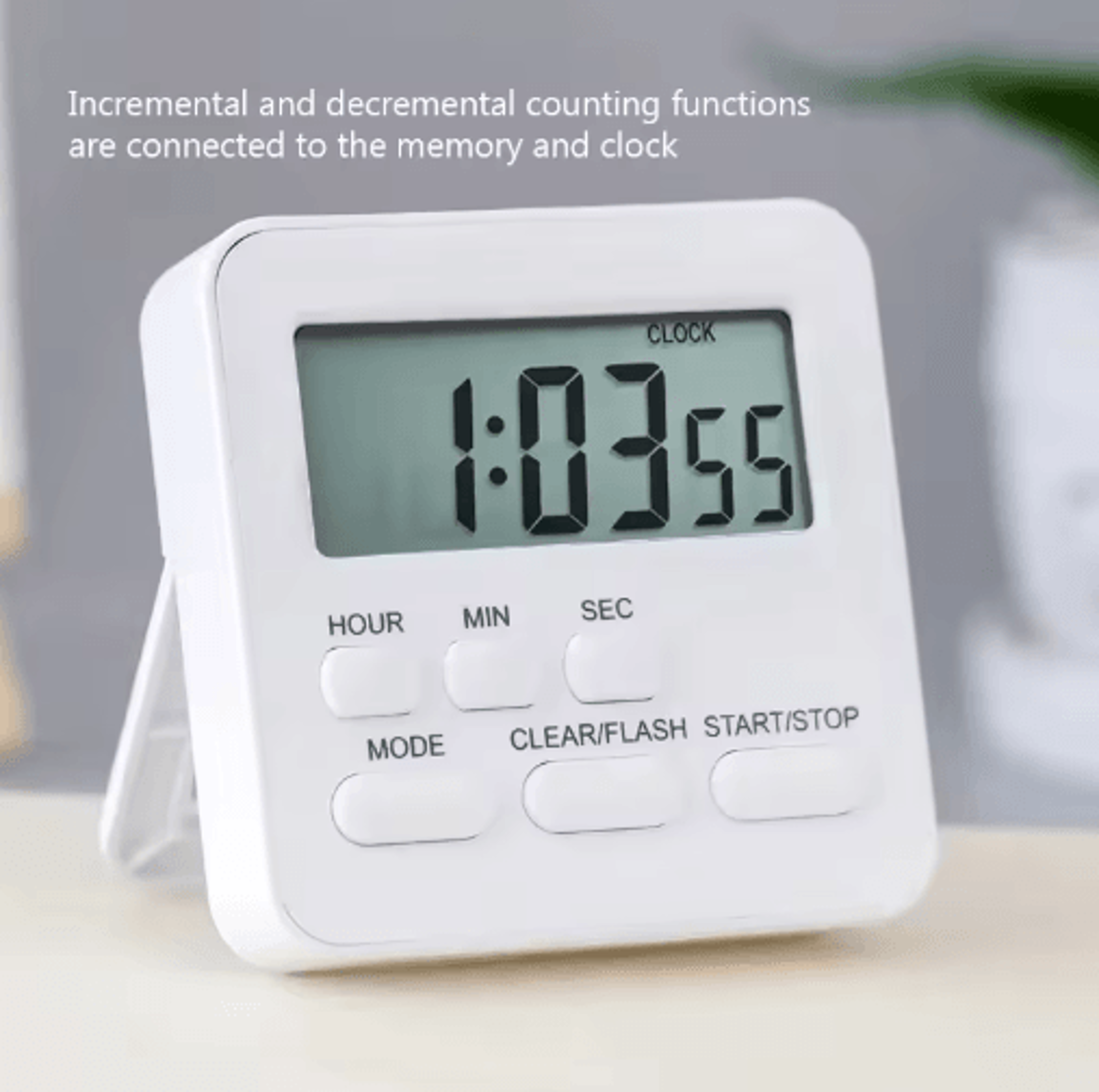 multifunction digital timer clock – alarm, reminder & stopwatch