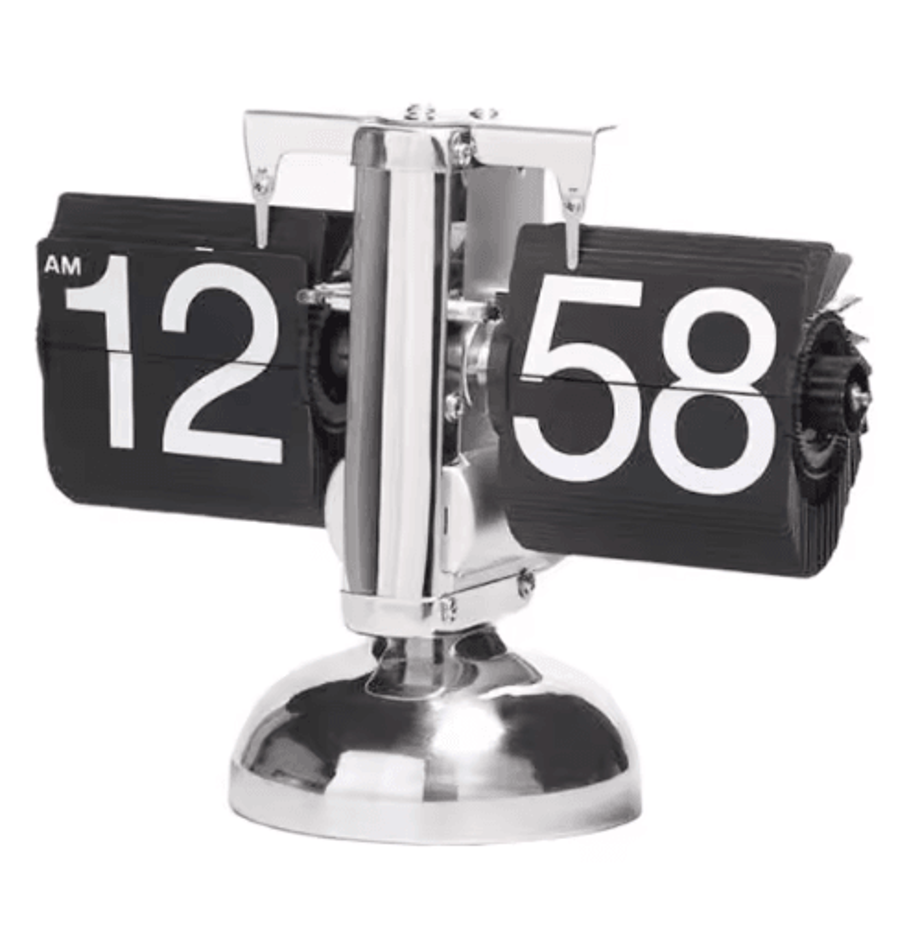 european vintage flip clock – automatic page-turning quartz desk decor