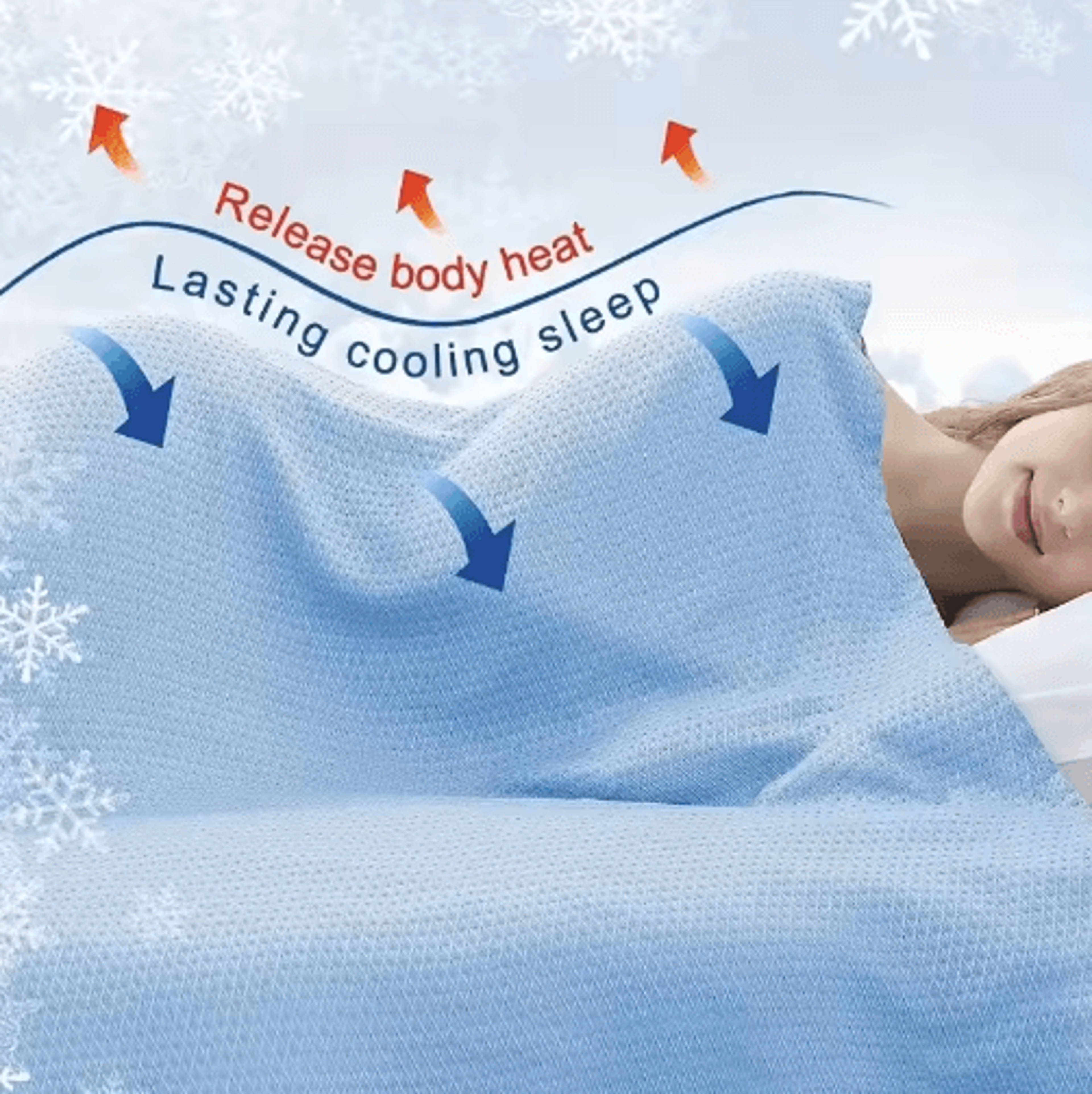 100% bamboo fiber summer blanket – lightweight breathable cooling bed & sofa throw