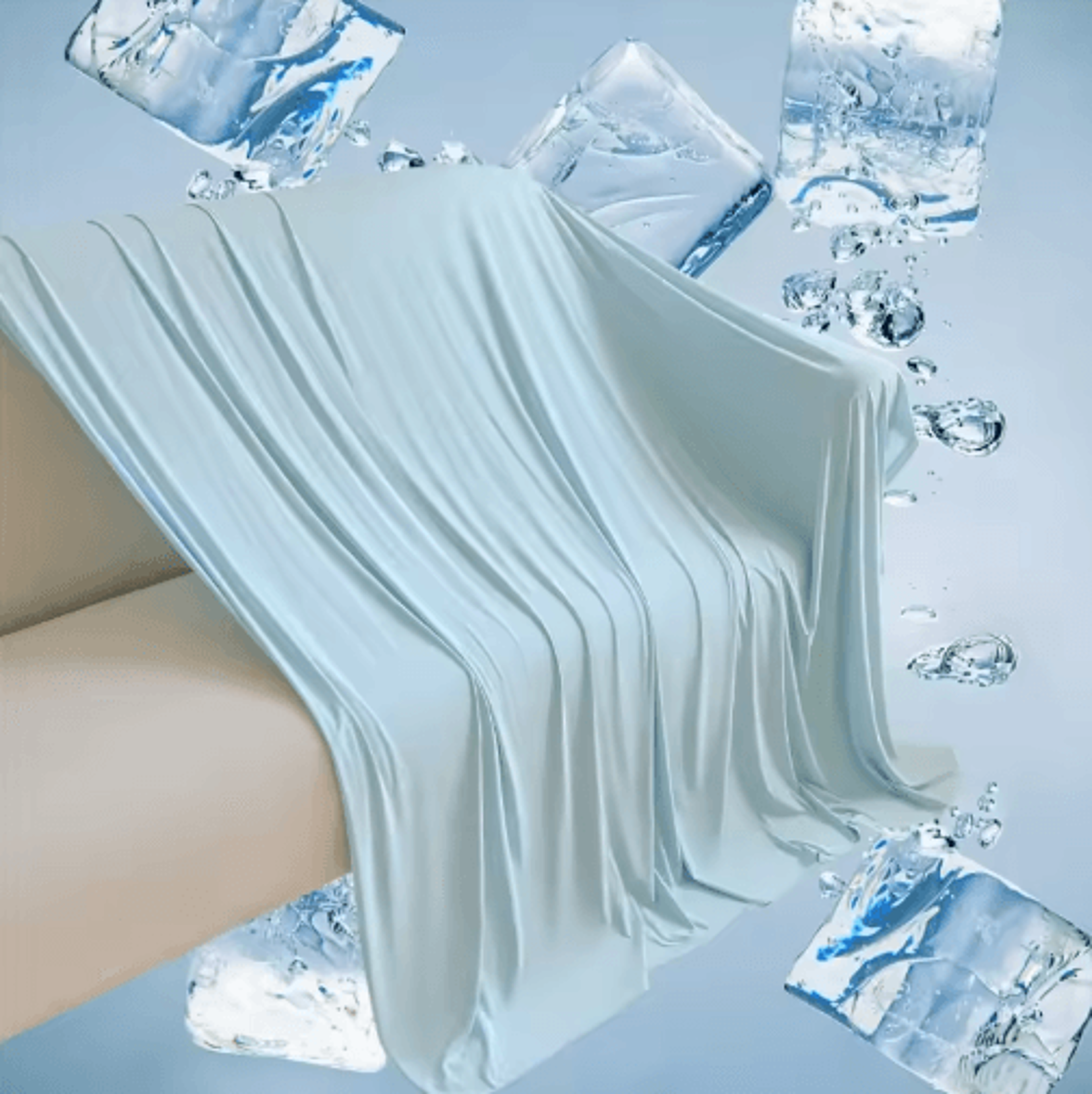 summer ice silk cooling blanket – lightweight breathable bed cover