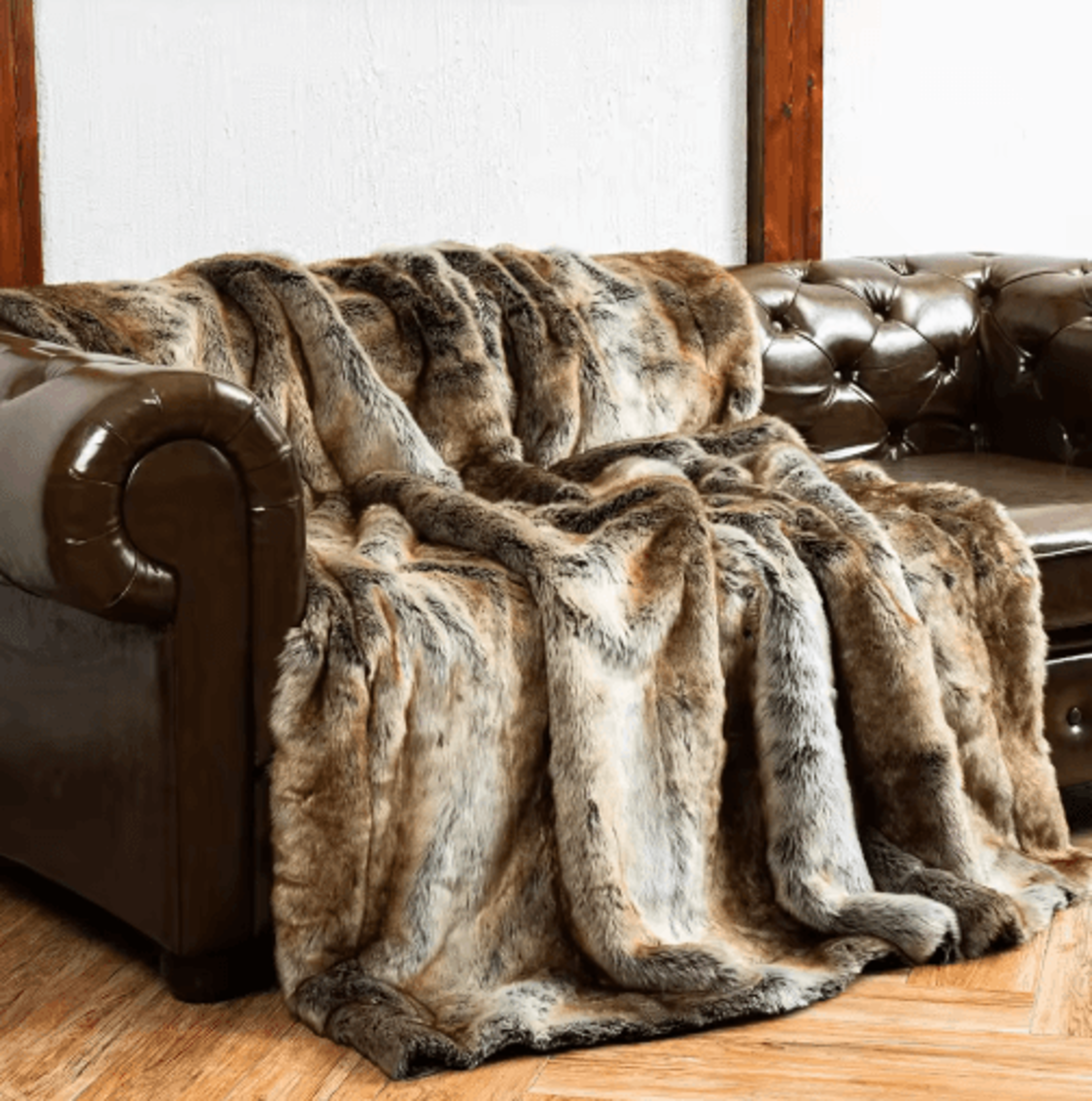 battilo faux fur plaid throw blanket – luxury fluffy winter sofa & bed cover