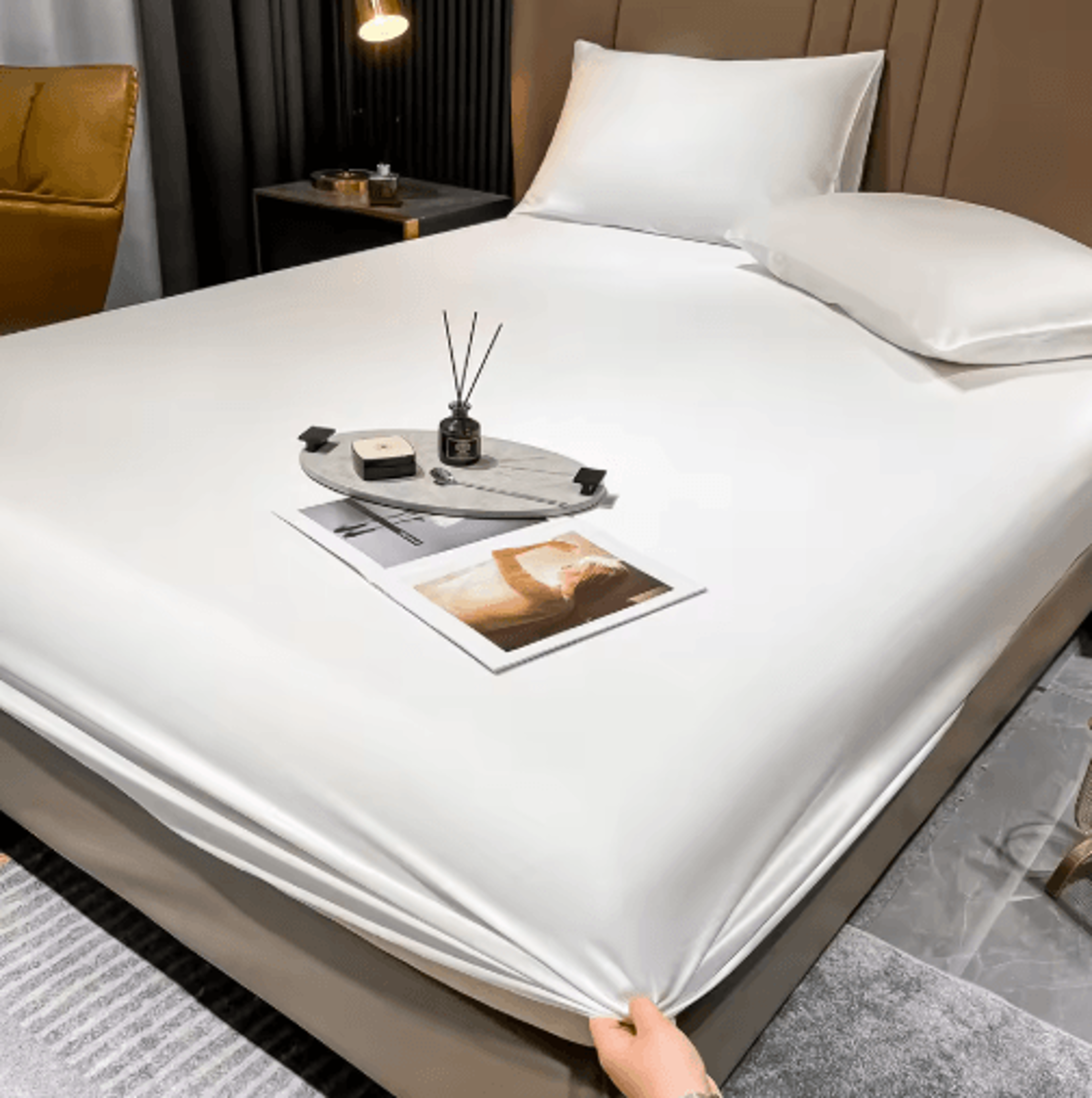 natural mulberry silk fitted sheet – 25cm deep luxury custom mattress cover