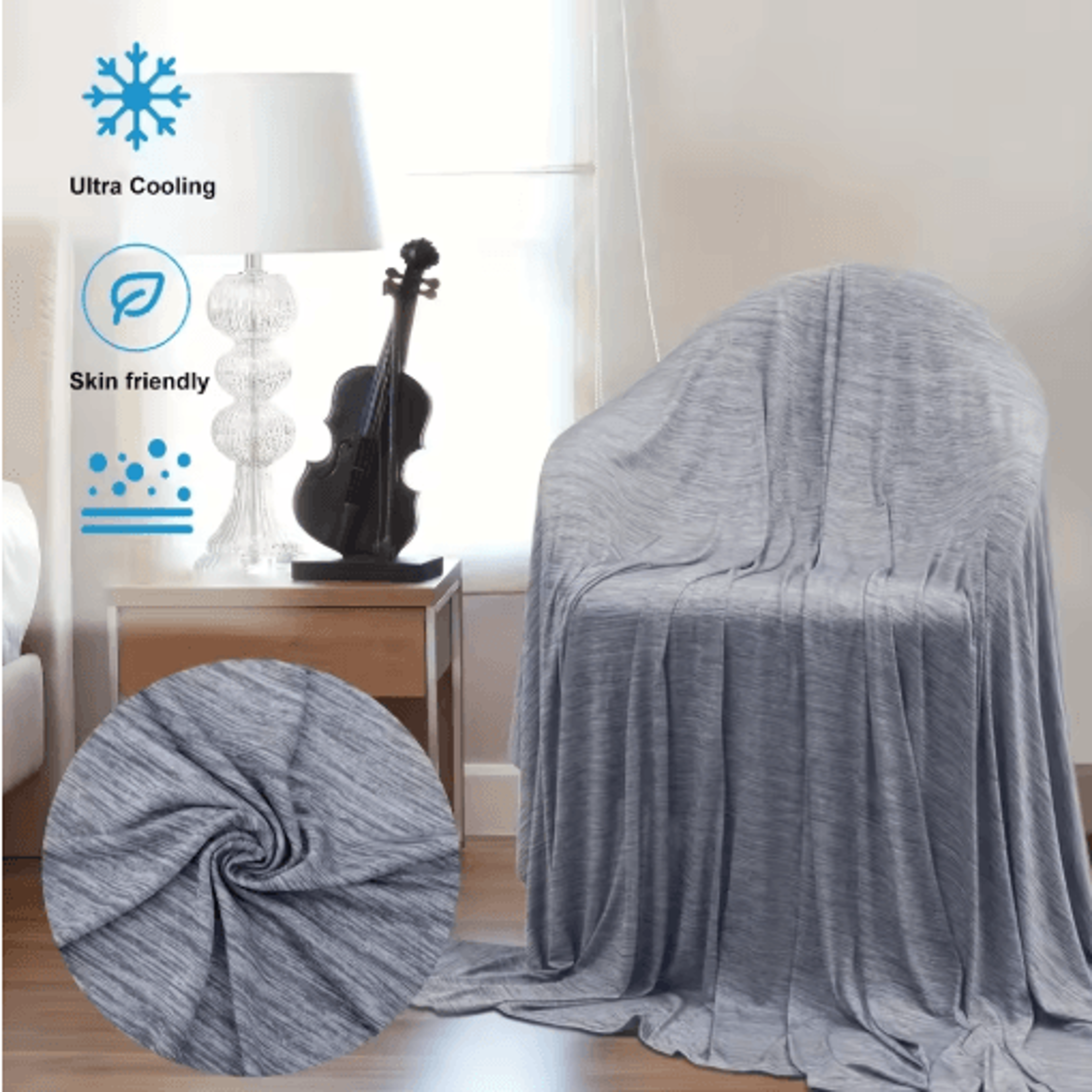 summer cooling blanket – breathable lightweight throw for hot sleepers