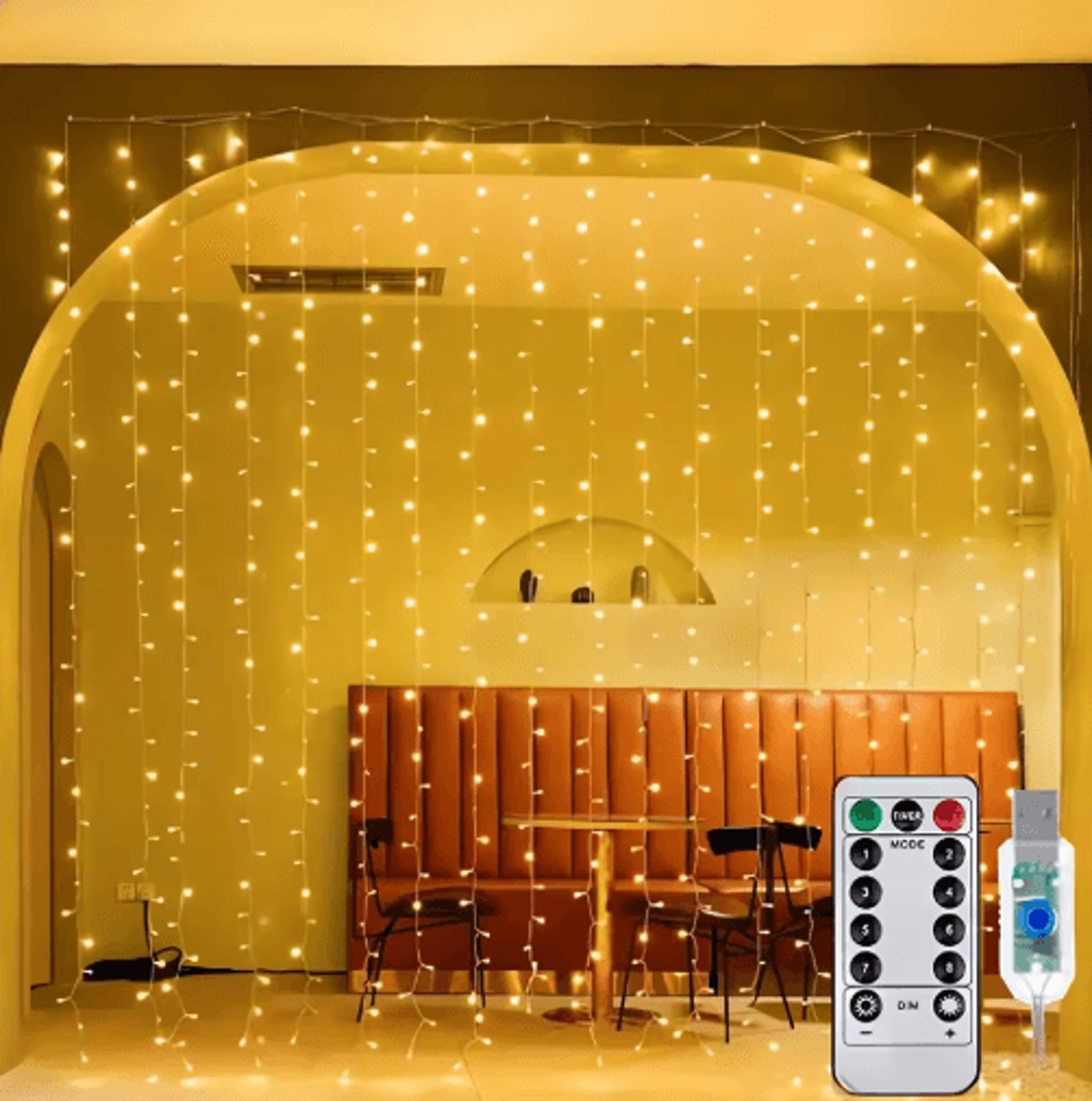 usb led curtain fairy lights – remote control festive string lights