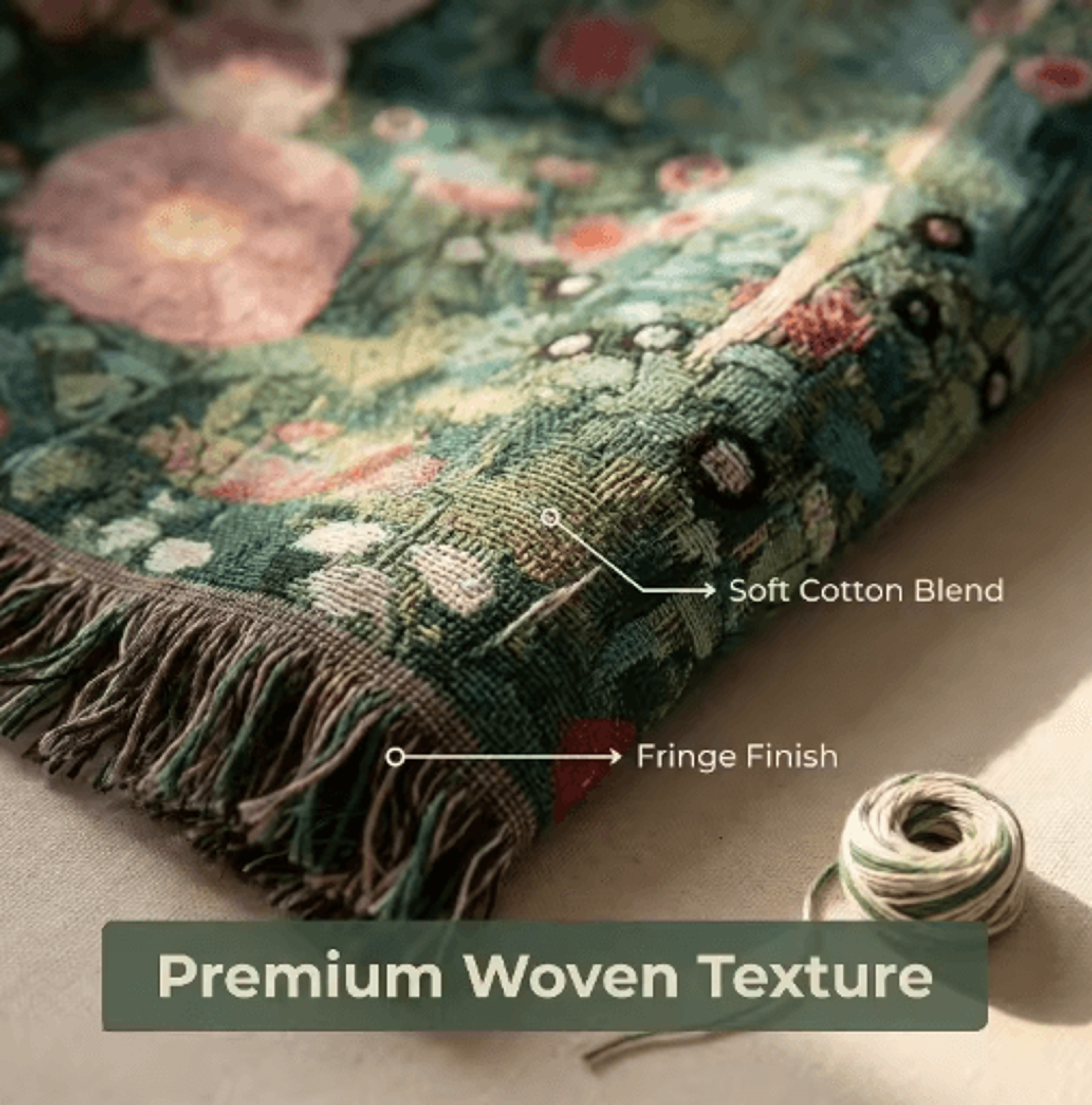 secret garden oil painting tapestry – multifunctional wall art & throw blanket