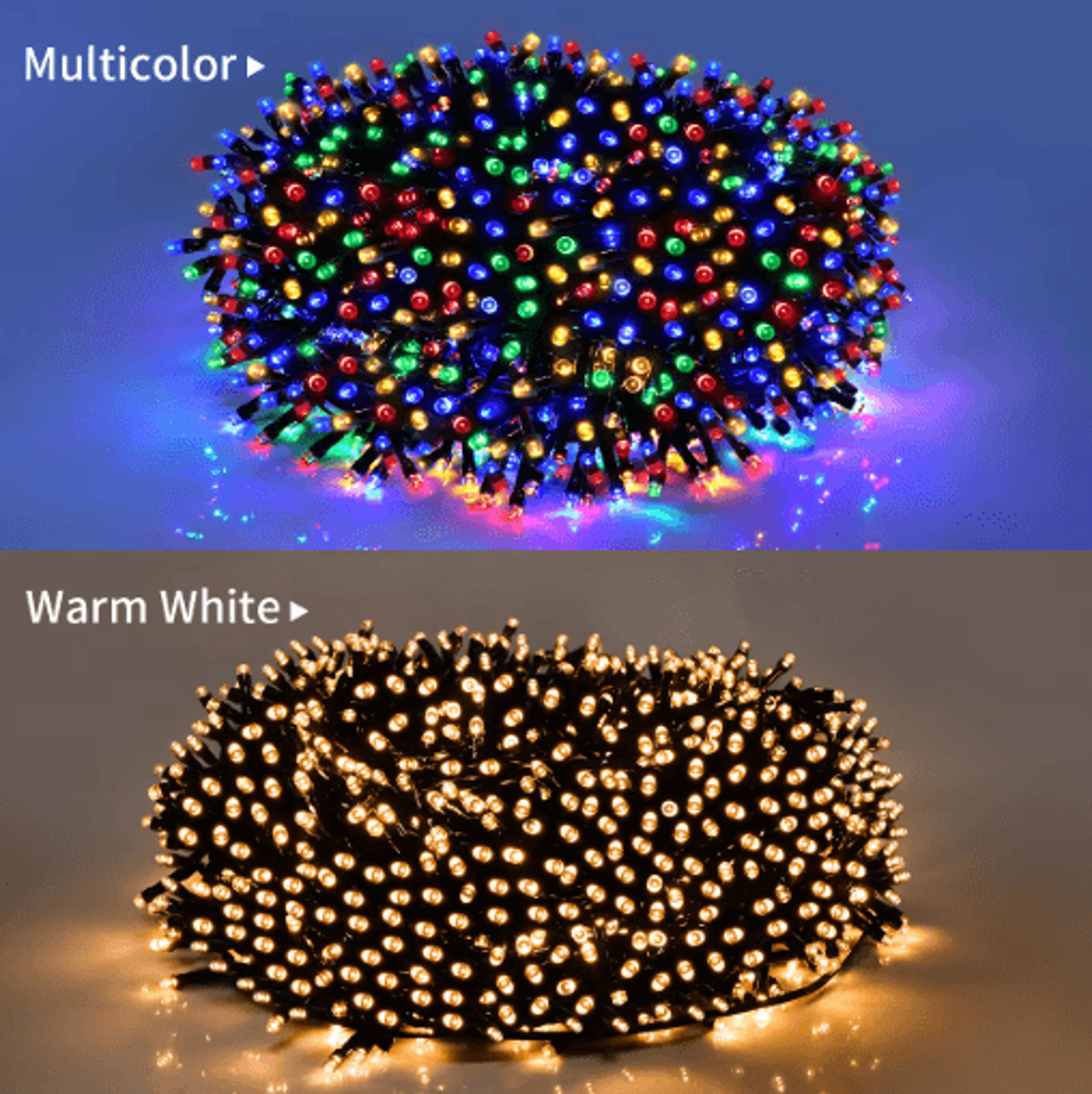 waterproof led christmas string lights – white, warm & rgb fairy lights