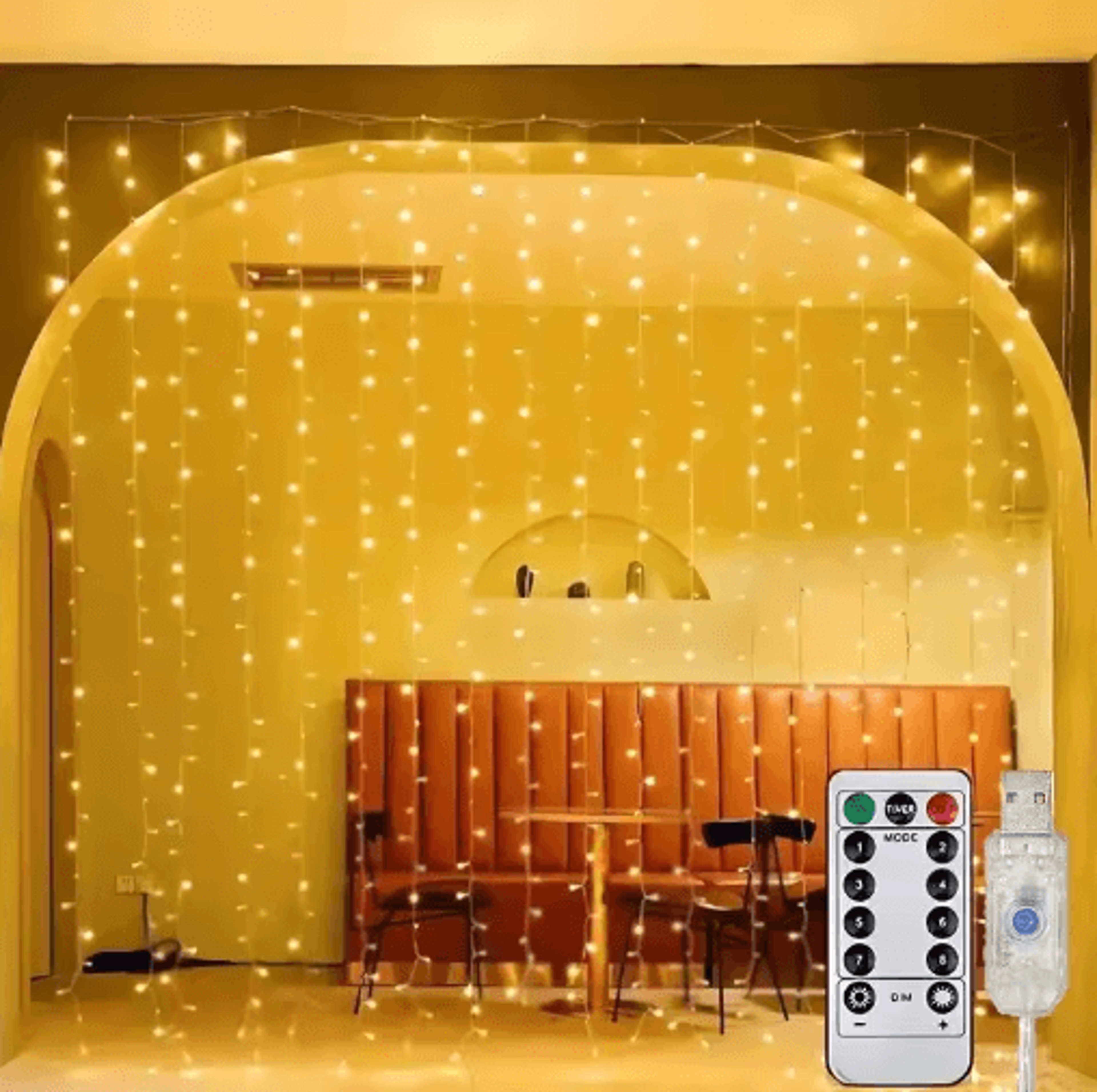 usb led curtain lights – 3m/4m/6m remote control fairy garland