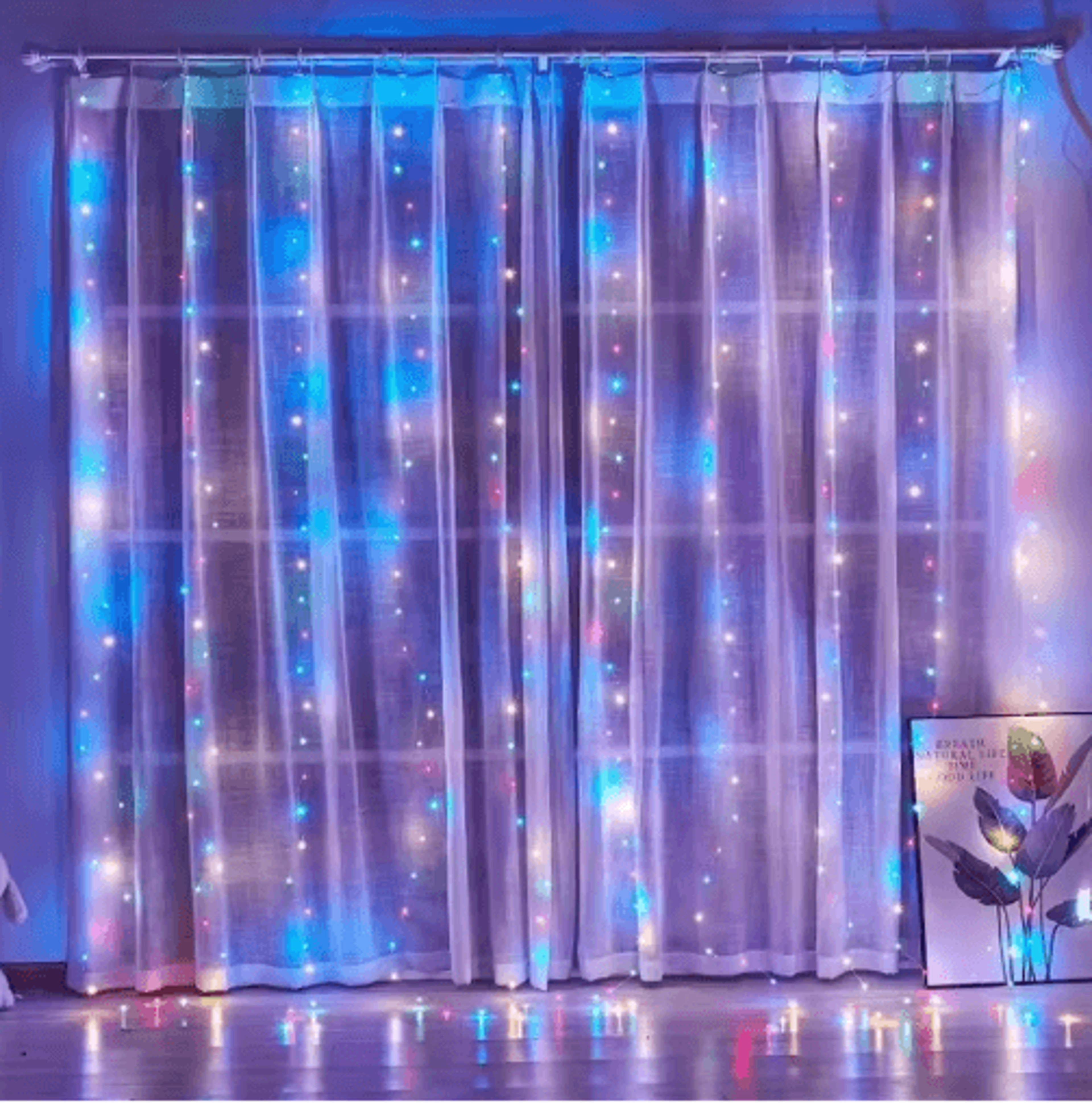 3m/6m usb led curtain lights – 8-mode remote control fairy lights